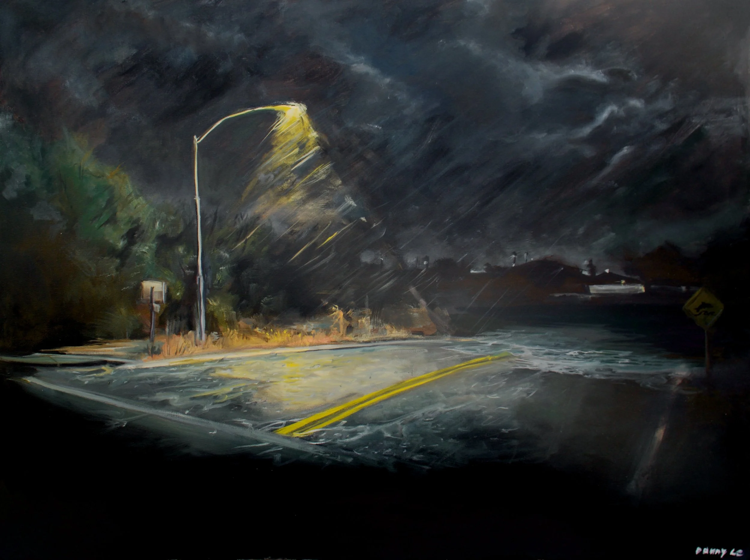 Embrace of the Storm. Oil on Canvas, 30 by 40 inches. 