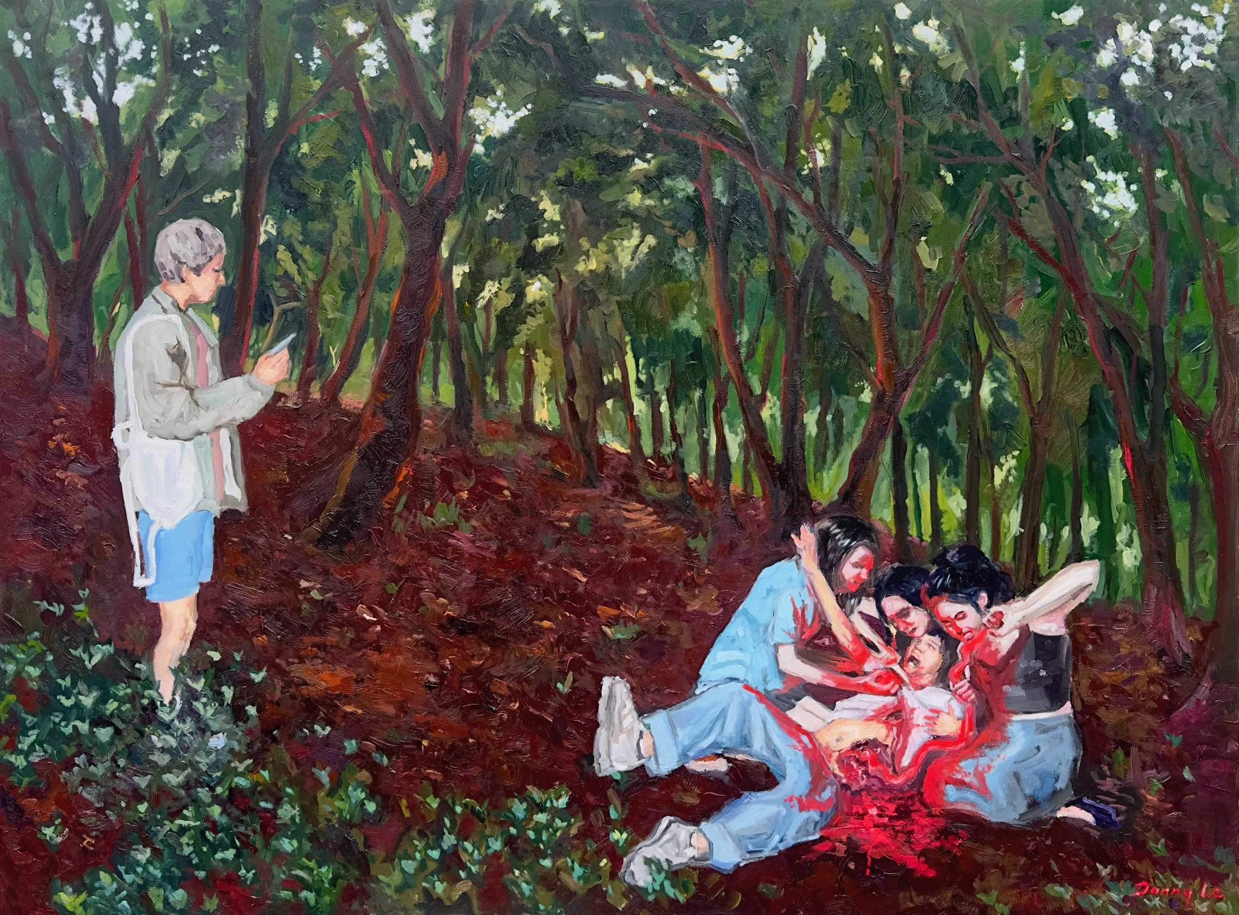 Witches Feast, Oil on Canvas, 36 by 48 inches.