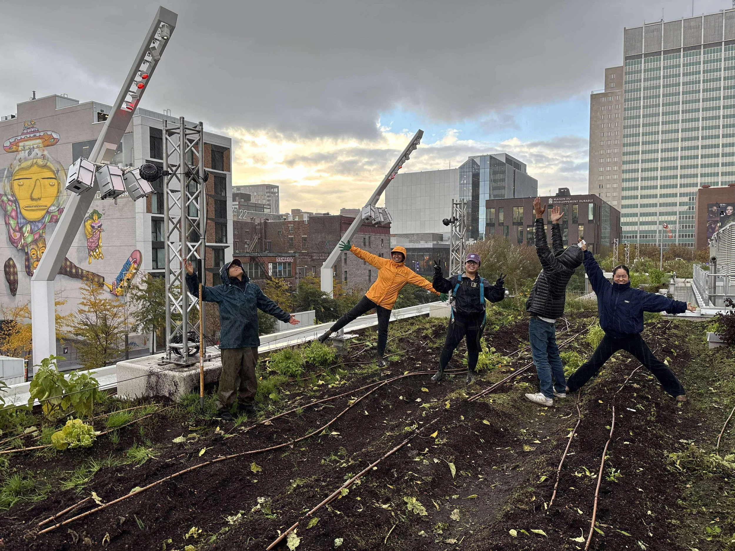 Core team members at garden