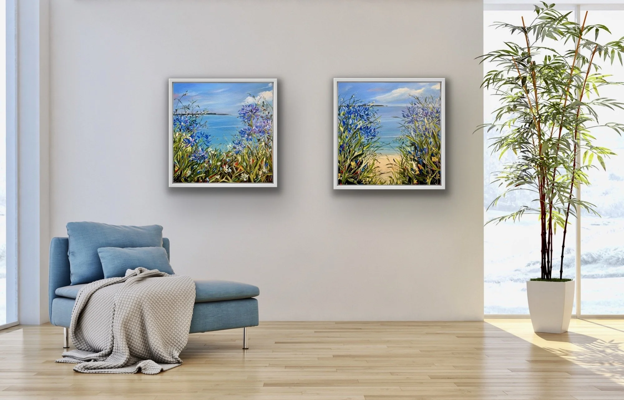Agapanthas Coast View 1 and 2 Prints Available