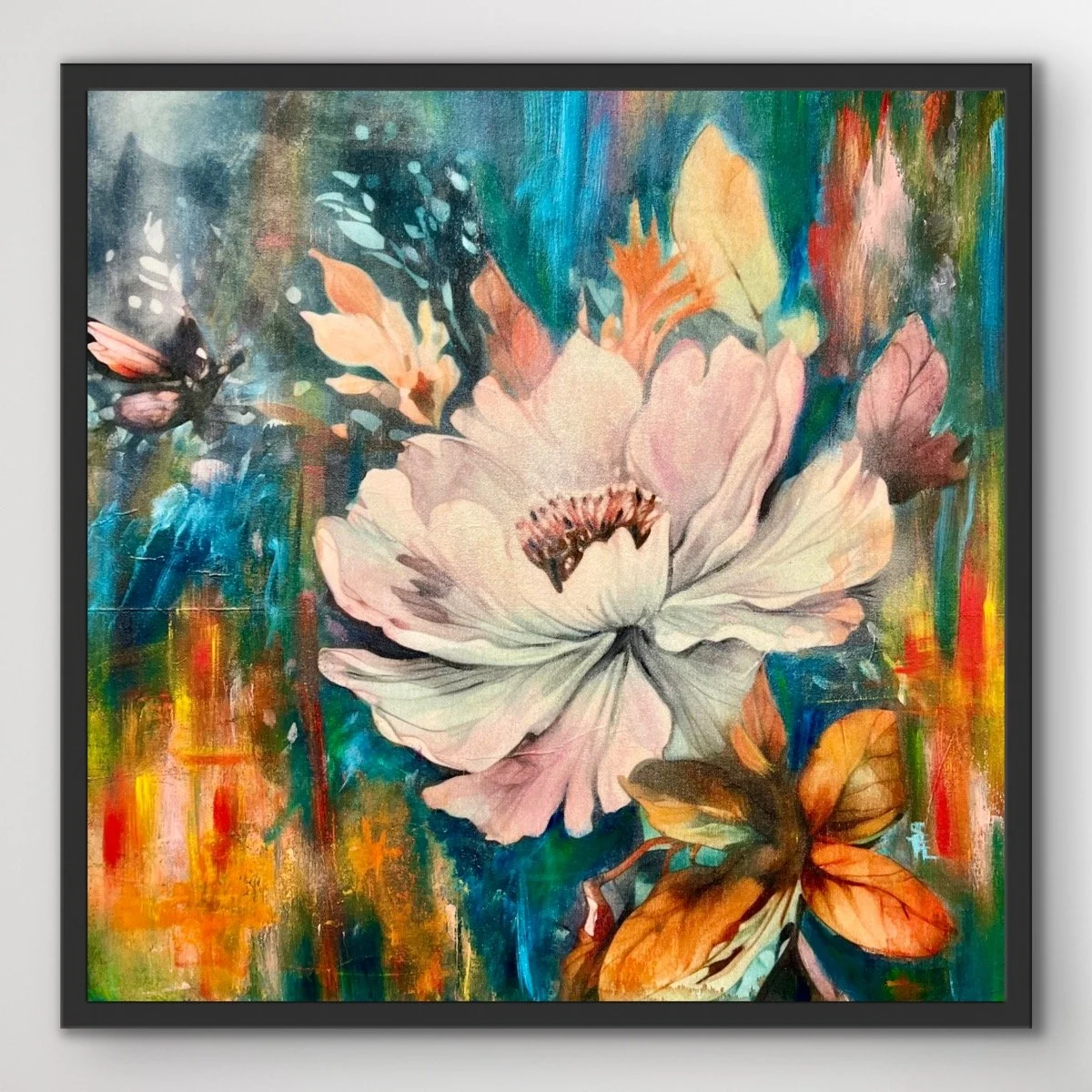 Bloom Mixed Media 55 x 55cm Framed 