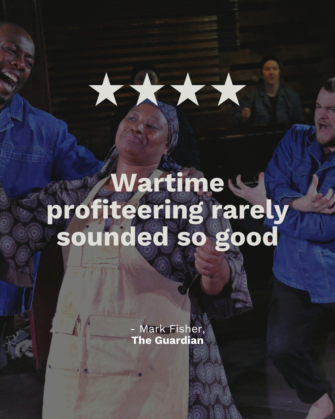 The reviews are in! A flurry of wonderful reviews of our debut production, 'Mother Courage and Her Children'. Thank you @guardian, @thetimes, @thestageuk, @culturednortheast, @narcmagazine!

Performances continue tonight until this Saturday, 24th May
