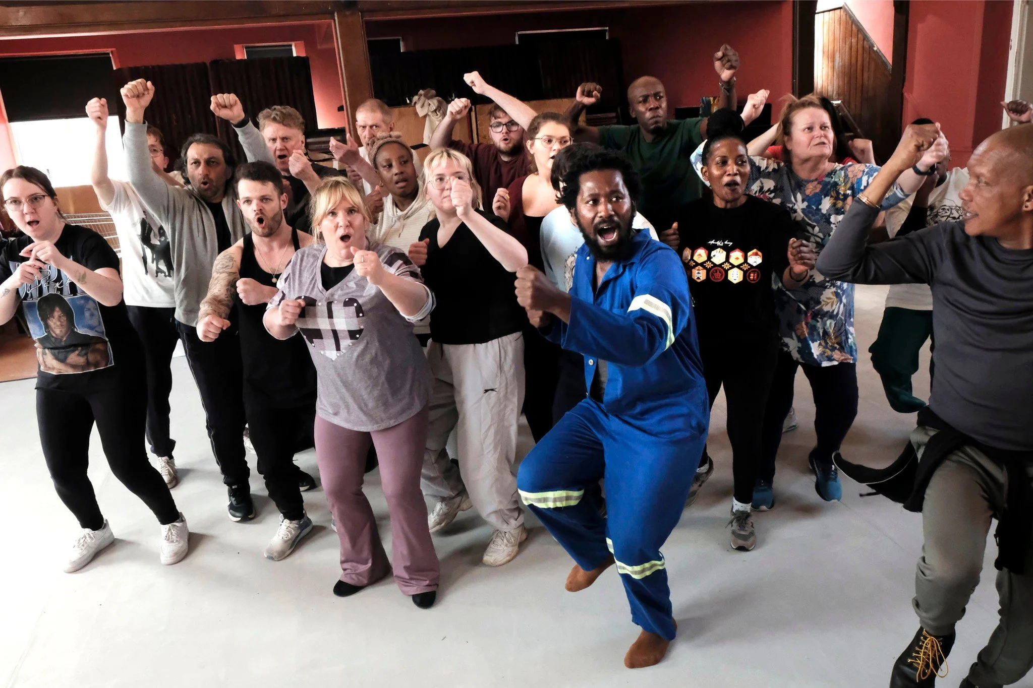 From paid training to rehearsals! It was incredible to witness our cast and members of @isangoensemble under the same roof for our debut production, Mother Courage and Her Children. 

Our home was transformed into a living, breathing, rehearsal space