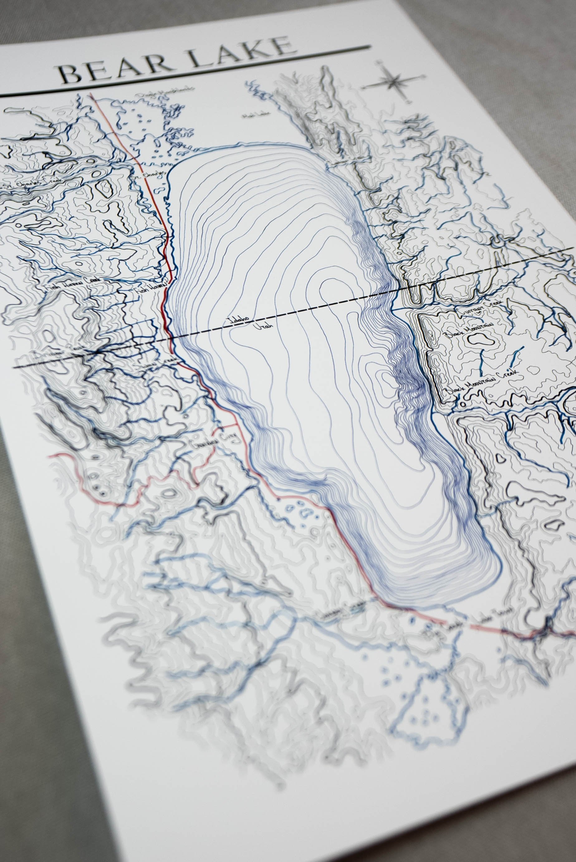 Bear Ridge Map Bear Lake Map — Peak Elevation Media
