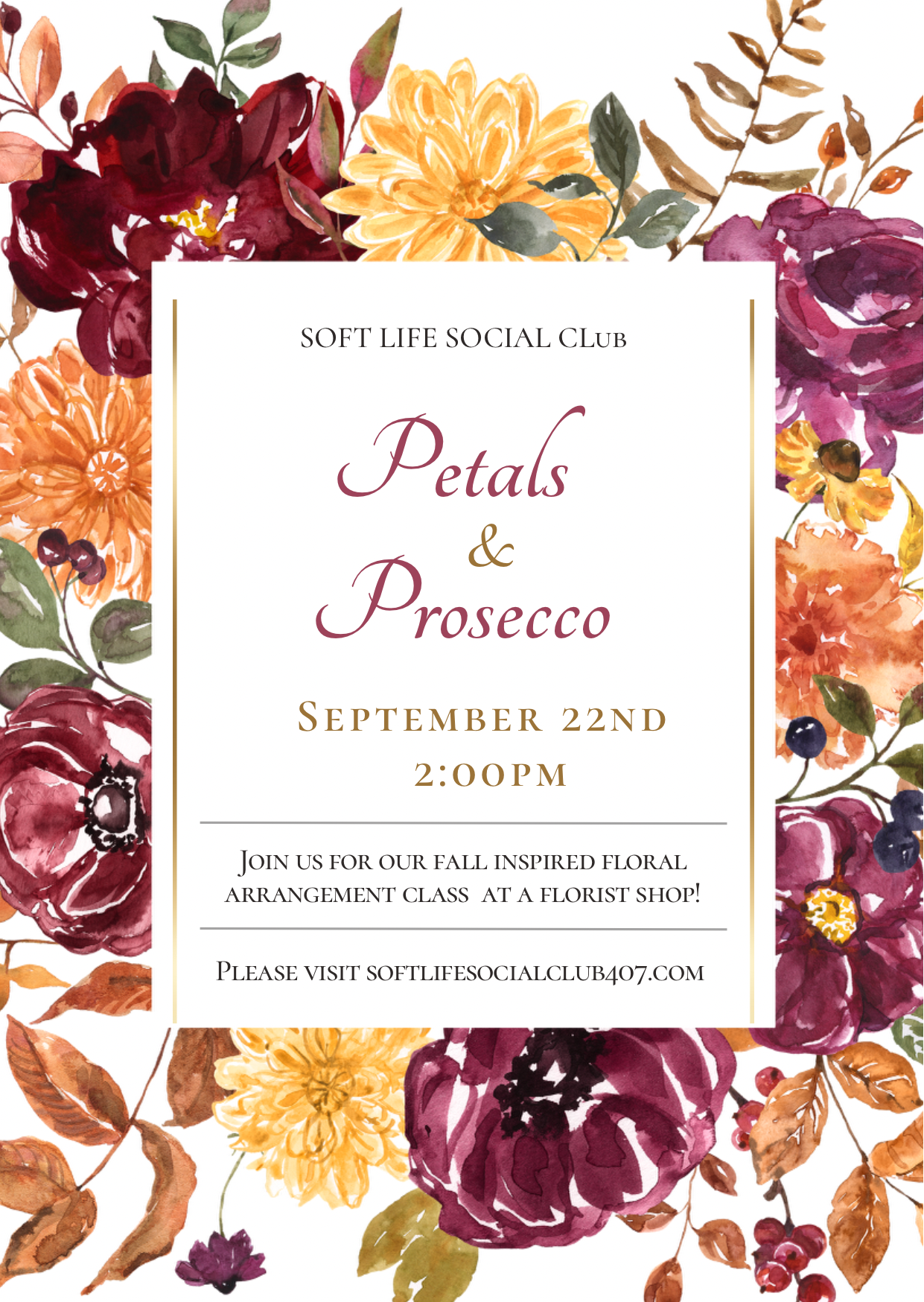 Colorful Floral Classic Watercolor Flower Fall Festival Invitation.PNG