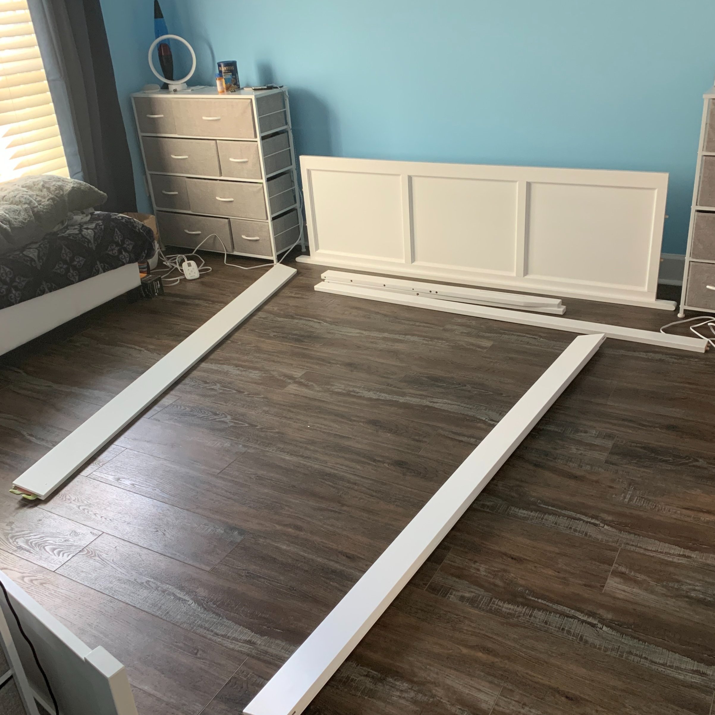 furniture installation, before