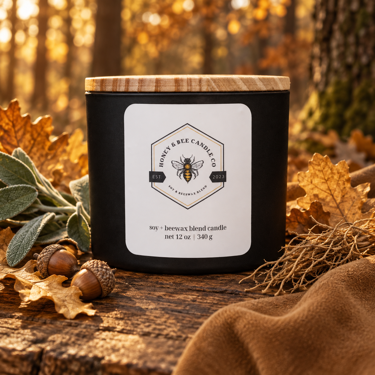 Golden Leaves 12 oz. 2 Wick Candle