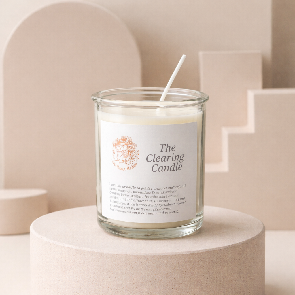 Energy Clearing Candle, smudge stick alternative candle, home blessing intention