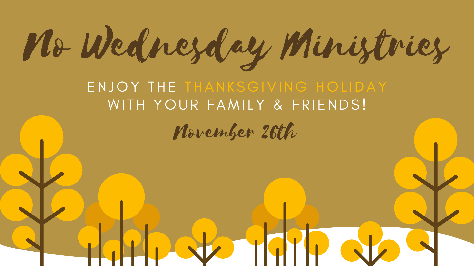 No Wednesday Ministries