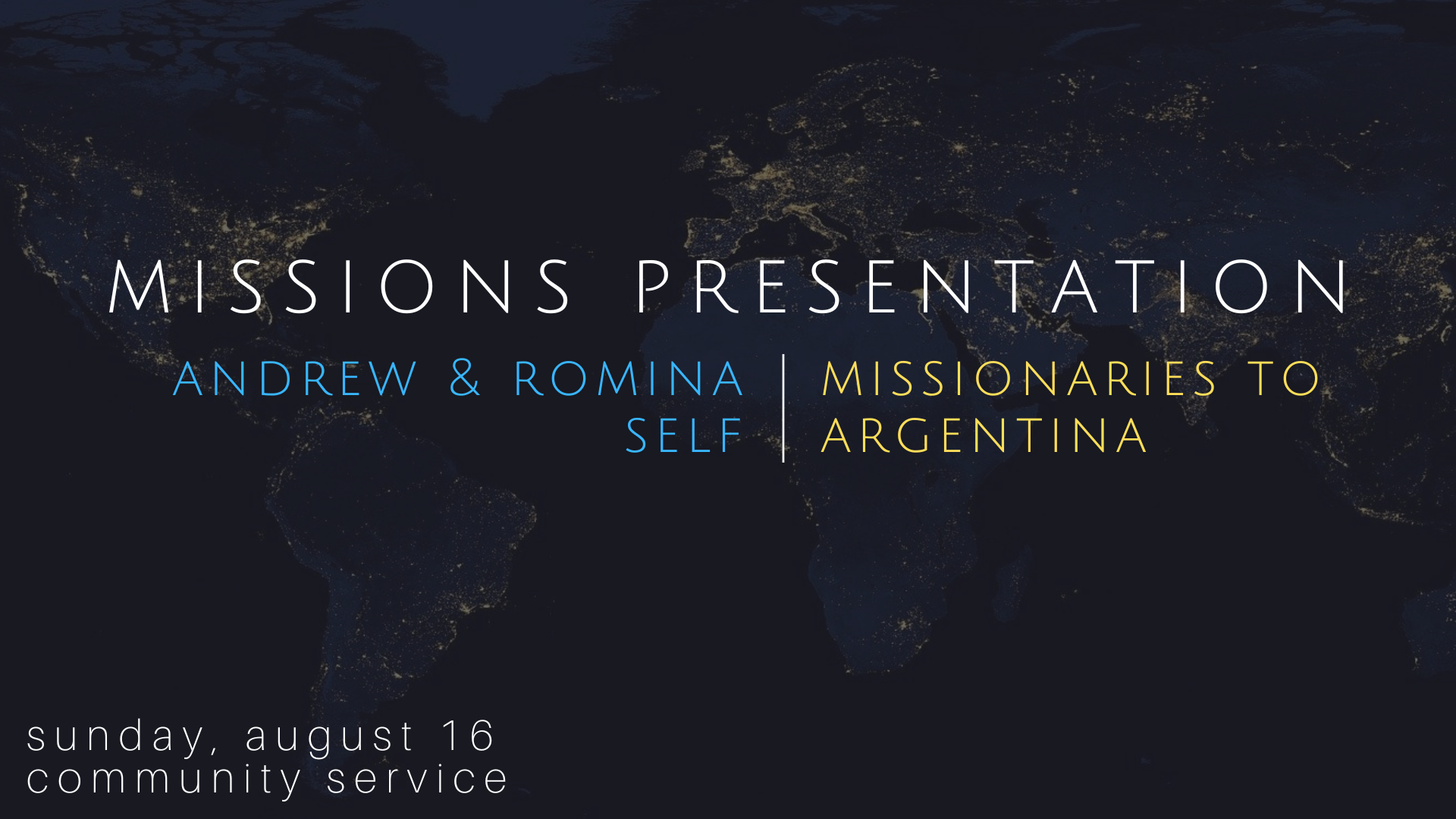 Missionary Presentation