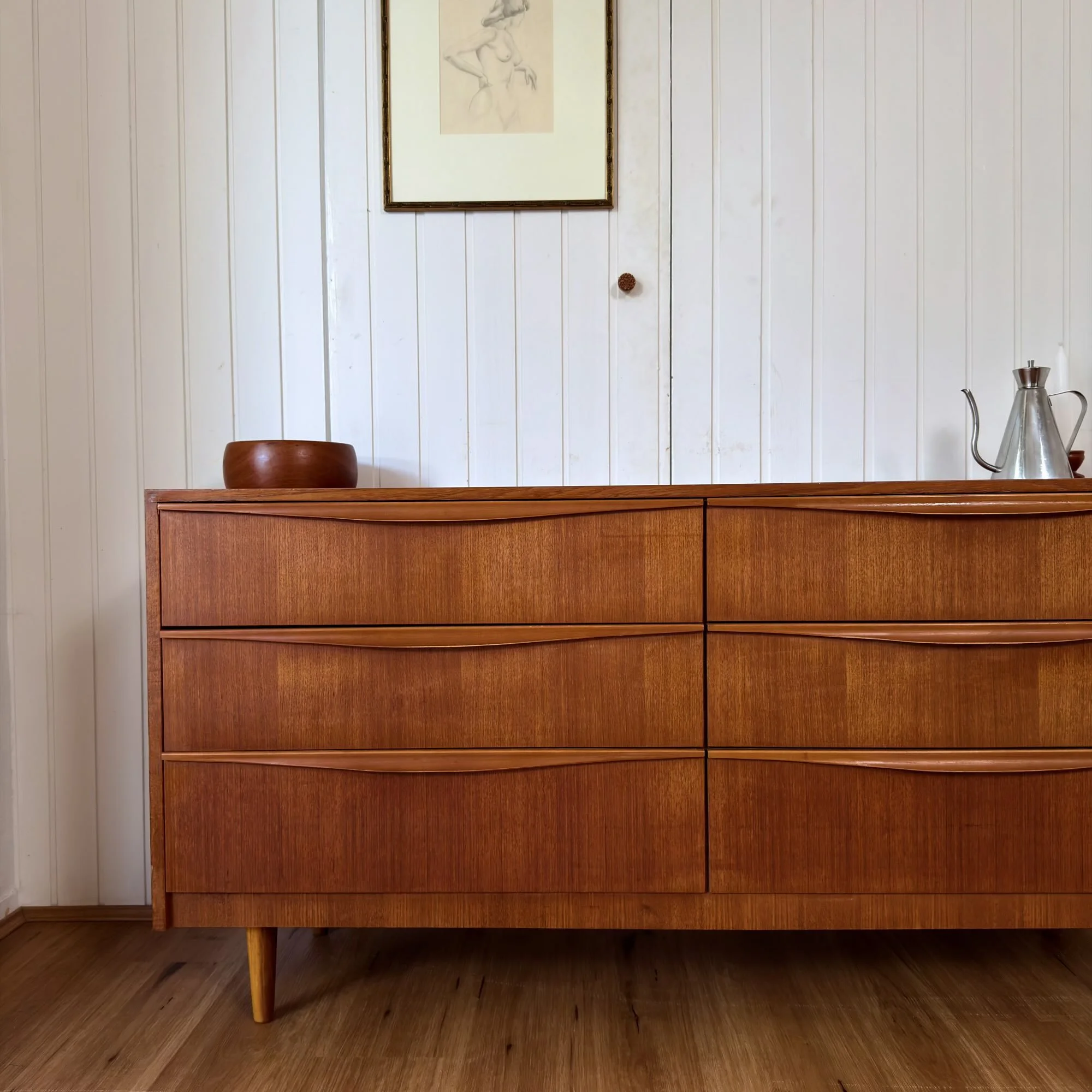 Reliance Mid century vintage teak dresser 3