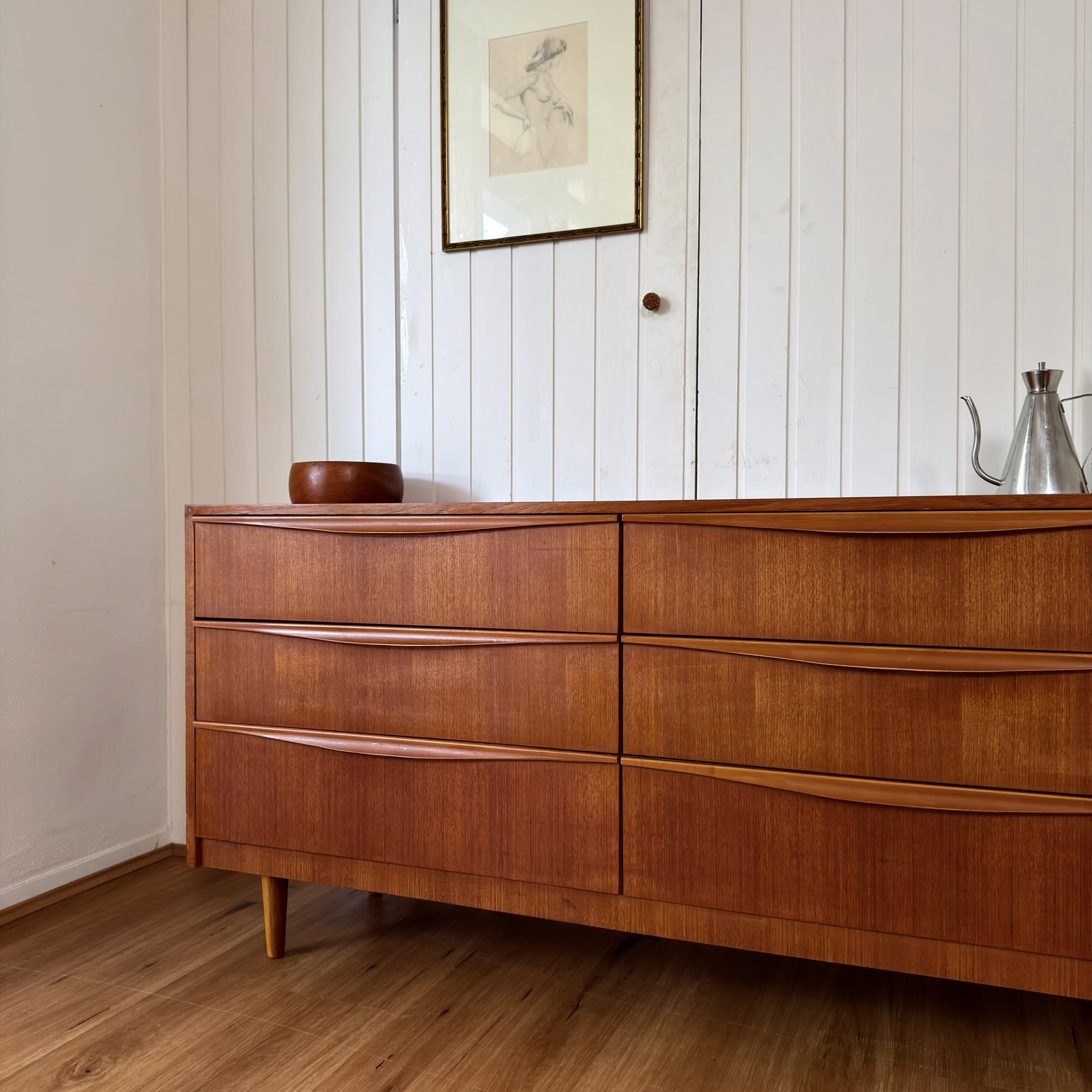 Reliance Mid century vintage teak dresser
