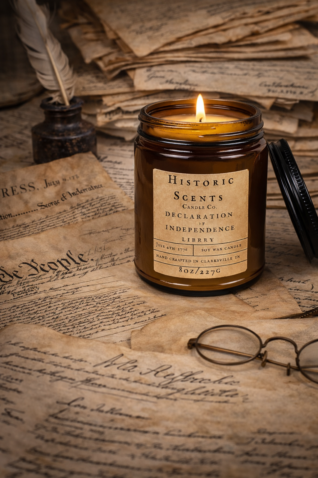 Declaration Of Independence 8oz. Candle