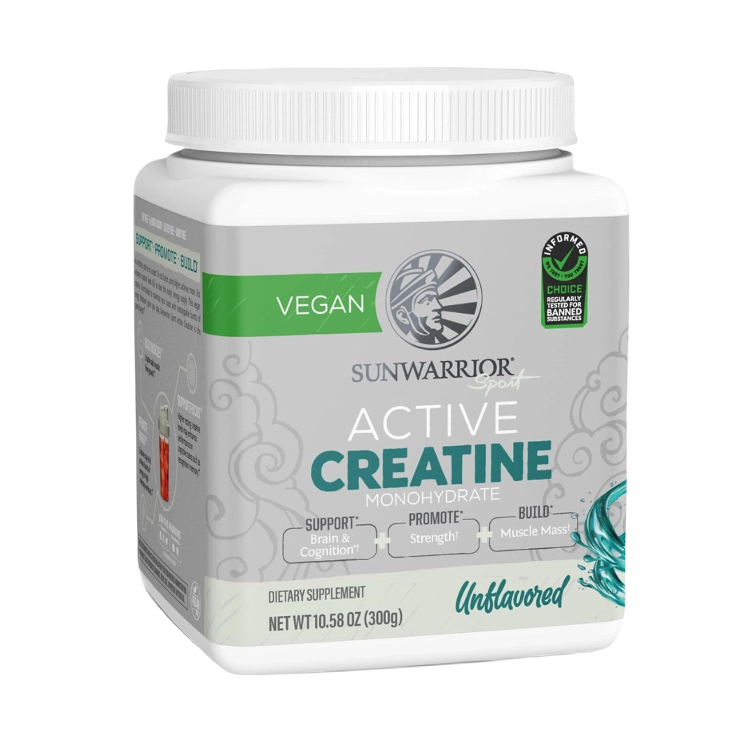 Sunwarrior Active Creatine Powder – Vegan, Unflavored, 300g