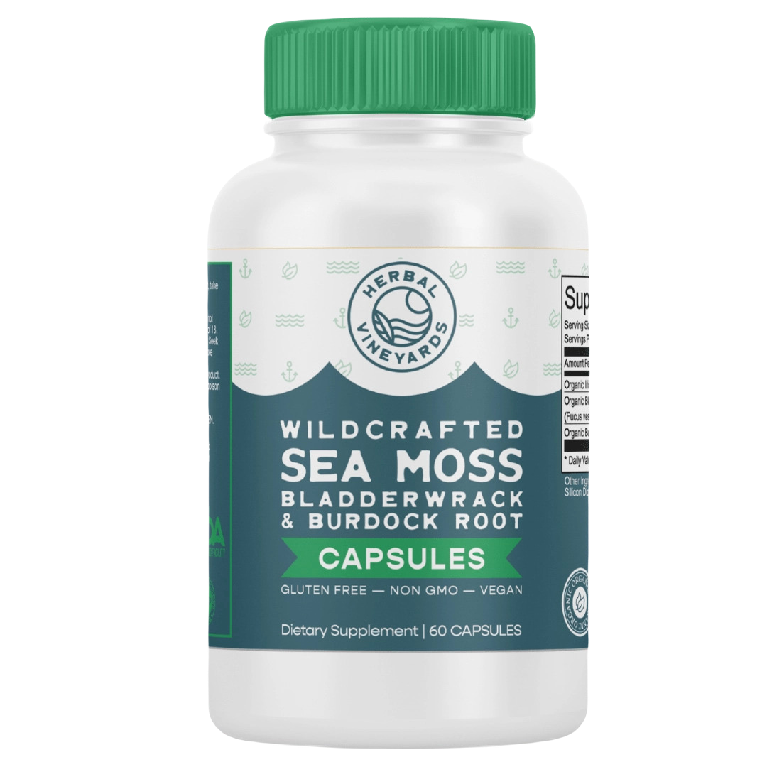 Herbal Vineyards Sea Moss + Bladderwrack + Burdock Root Capsules
