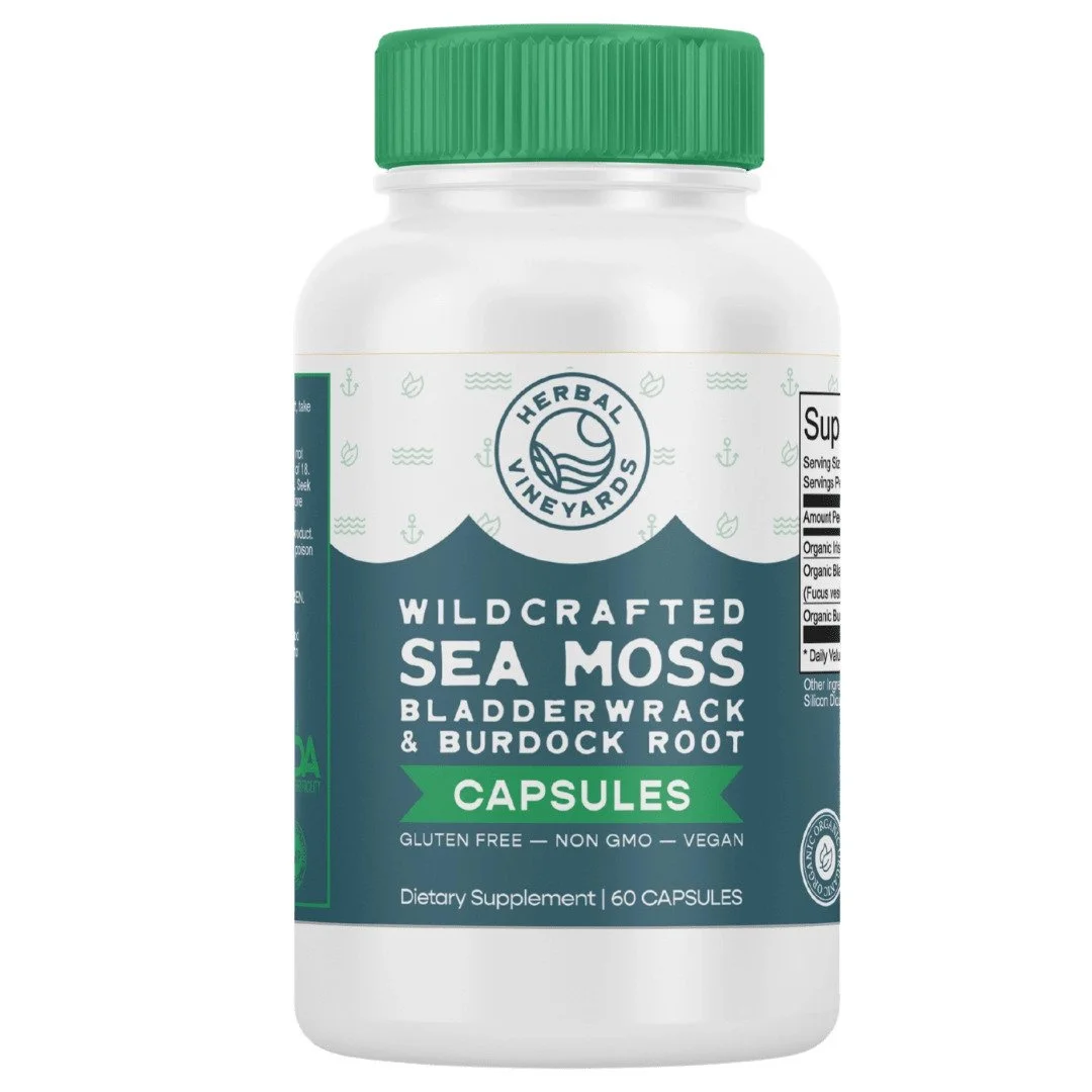 Herbal Vineyards Sea Moss + Bladderwrack + Burdock Root Capsules