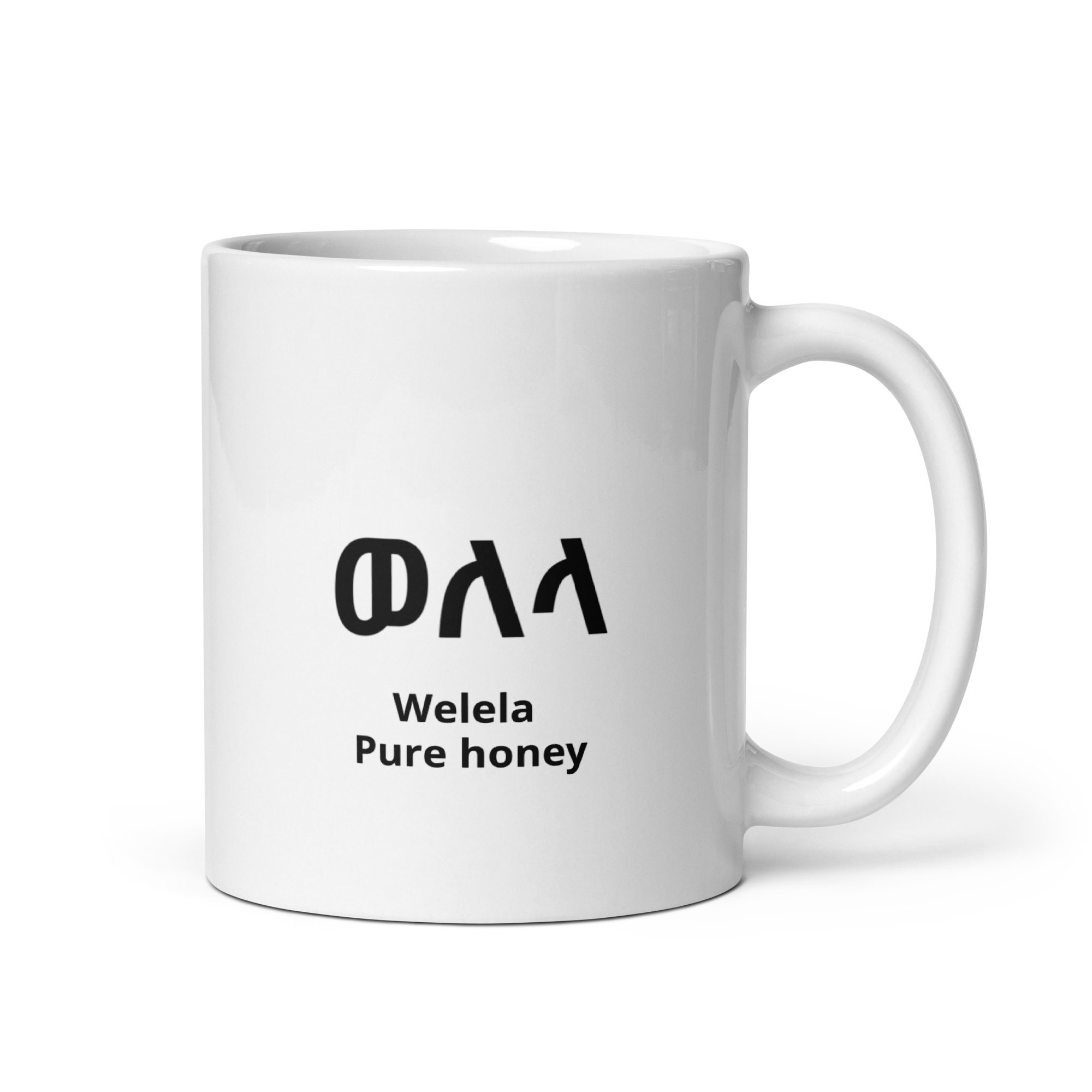Welela White glossy mug