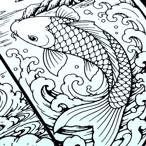 V carve koi sign