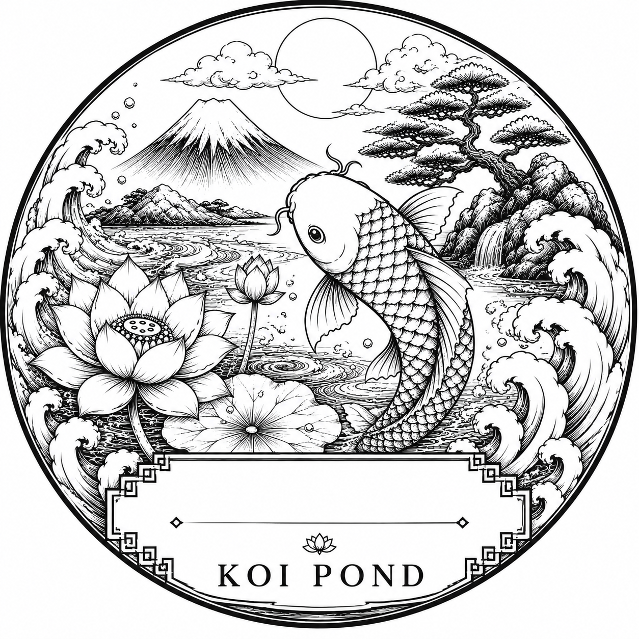 koi sign with custom name