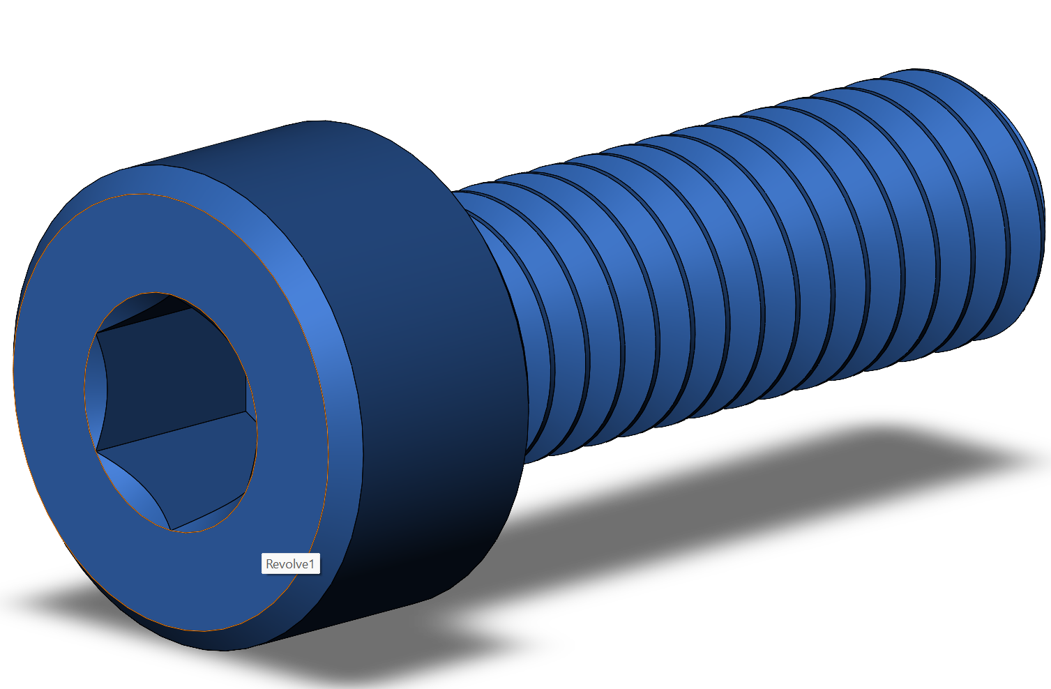 Blue-Dyed Zinc-Plated Alloy Steel Socket Head Screw