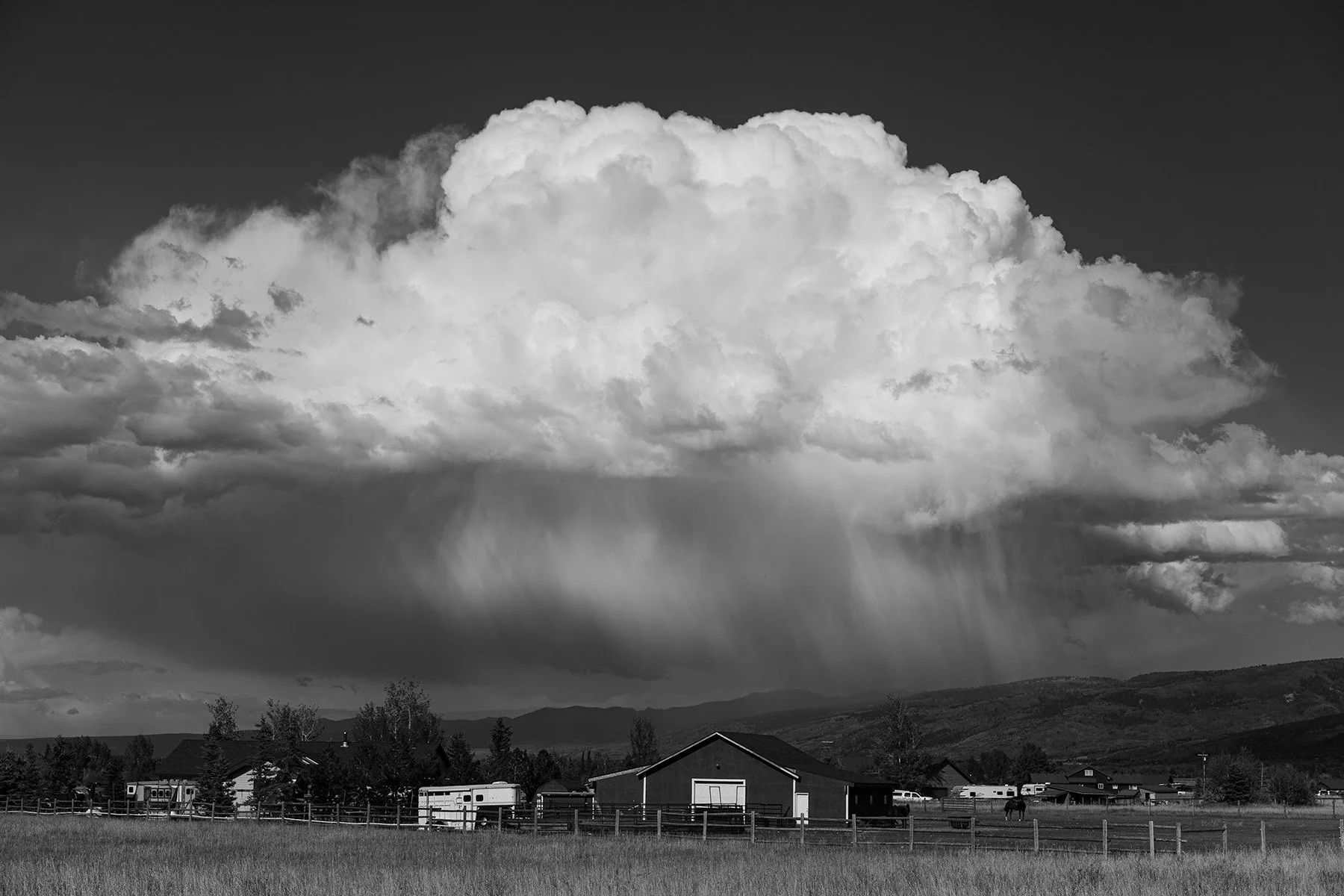 Rain Cloud Over Barn
