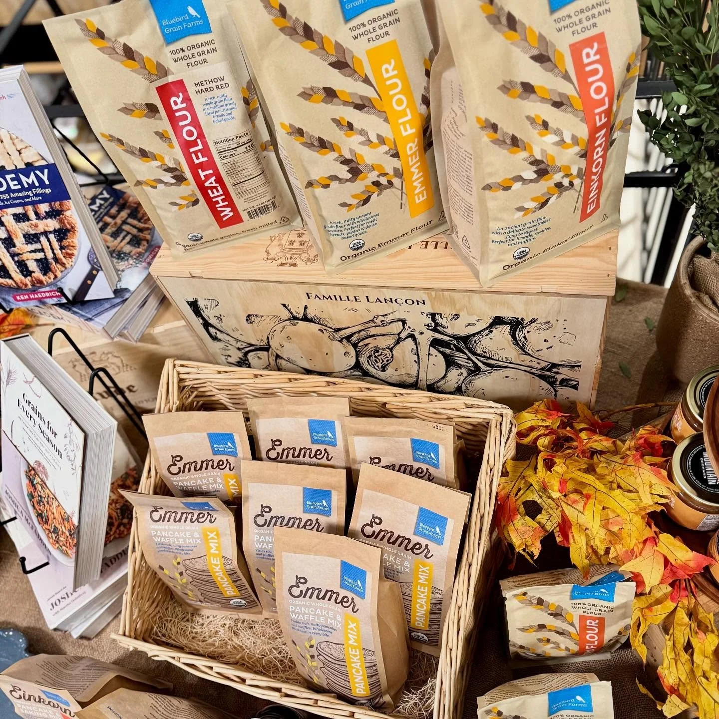 Fall baking season is here 🍁 Stock up on local Bluebird Grain Farms flours, Emmer pancake mix, and all the cozy kitchen essentials &mdash; from pie weights to apple butters. Everything you need for a perfect baking day at home. 🌦️