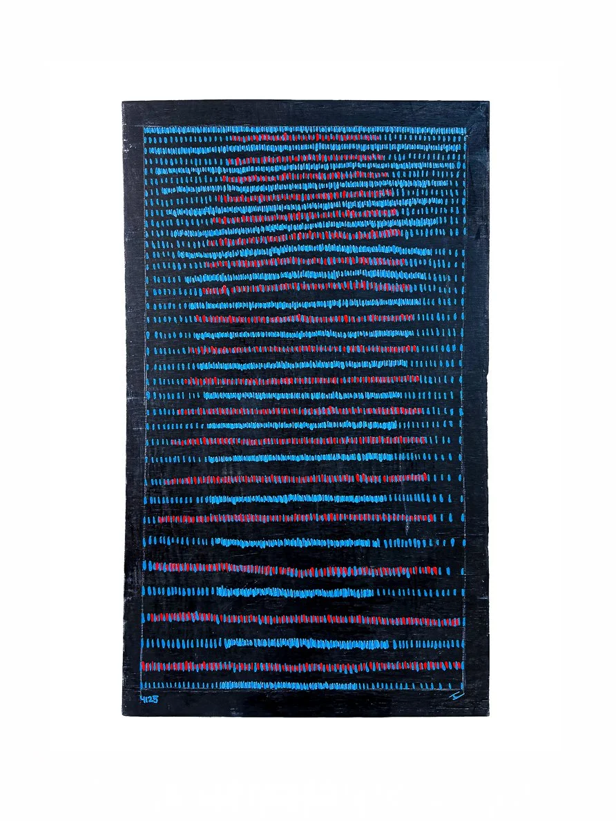 Untitled, (#4125), 2026
Oil, Ink on Wood
15 3/4  x  26 1/4  in.