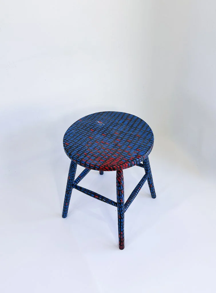 Stool, (#2002), 2026
Oil, Ink on Wood
14  x  14  x  17 1/2  in.