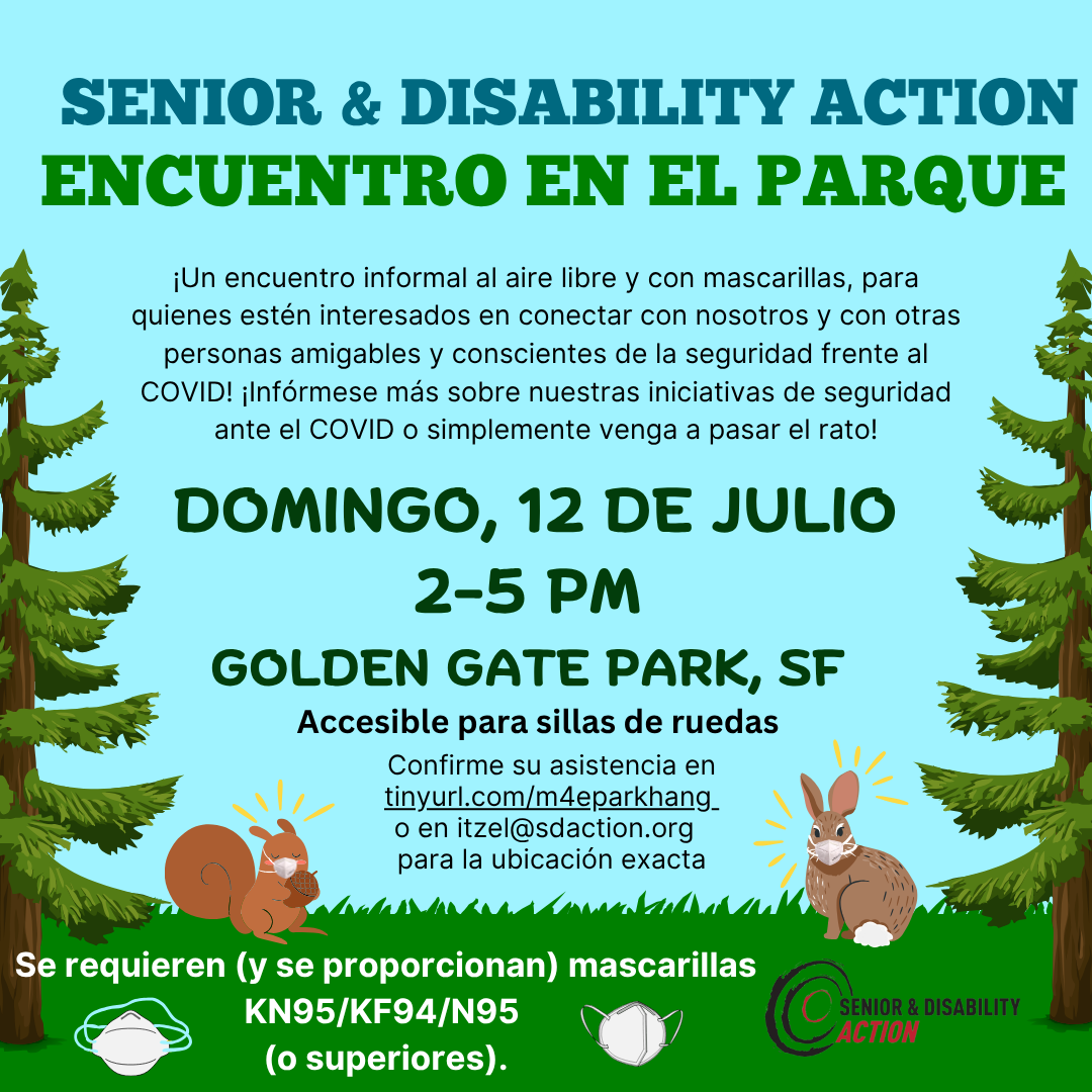 Un volante para el encuentro mascarádo en el parque el 12 de julio