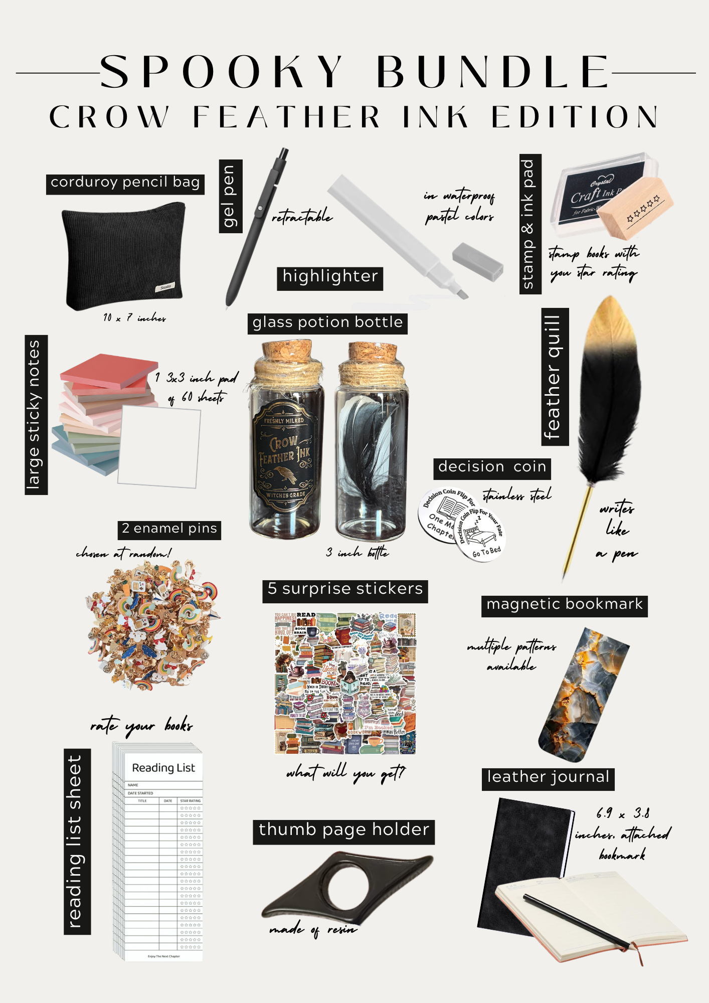 Spooky Bundles: Crow Feather Ink Edition