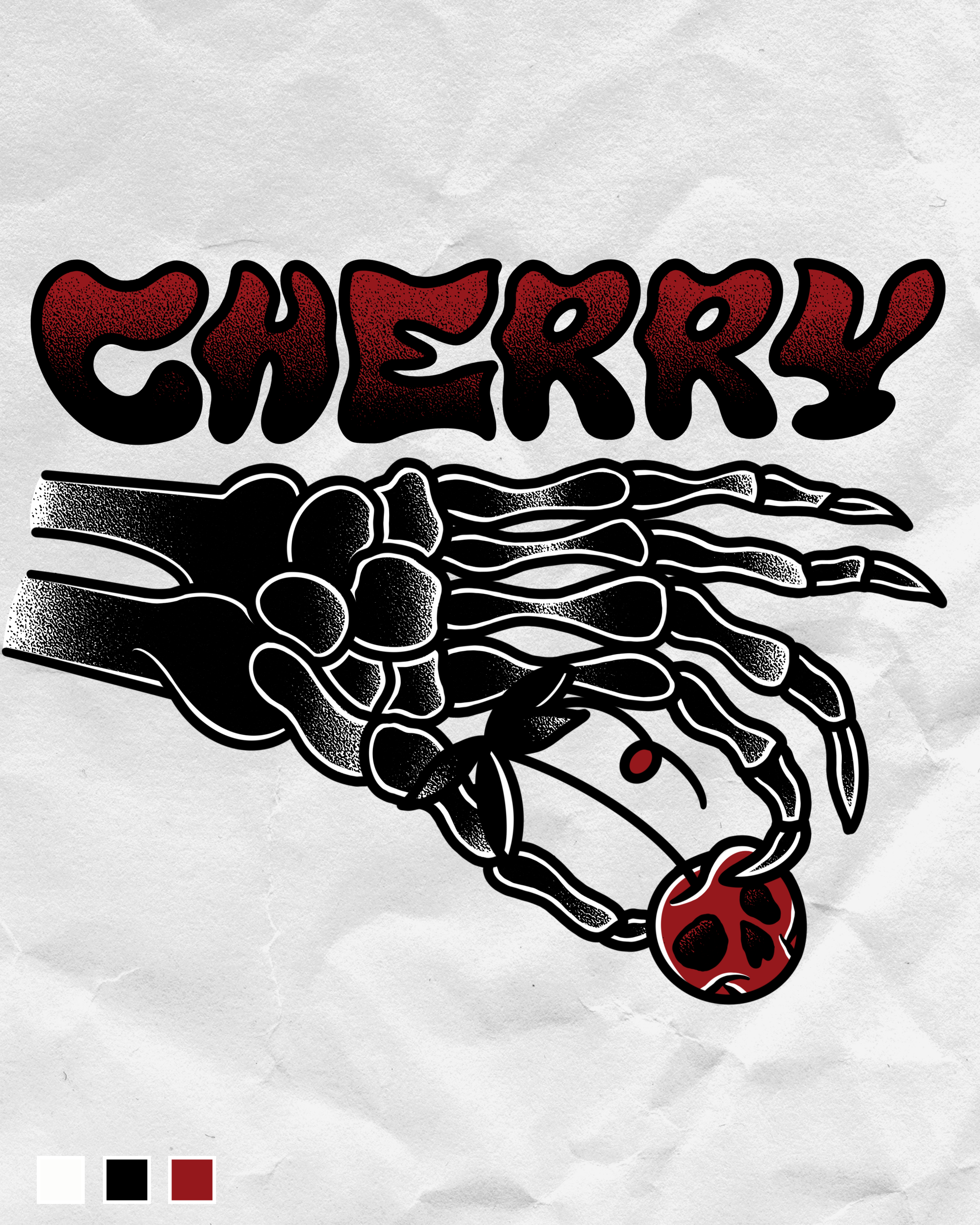 A black and white illustration of a corn cob with a red skull at the end and the word 'ENERGY' in stylized red and black letters above.