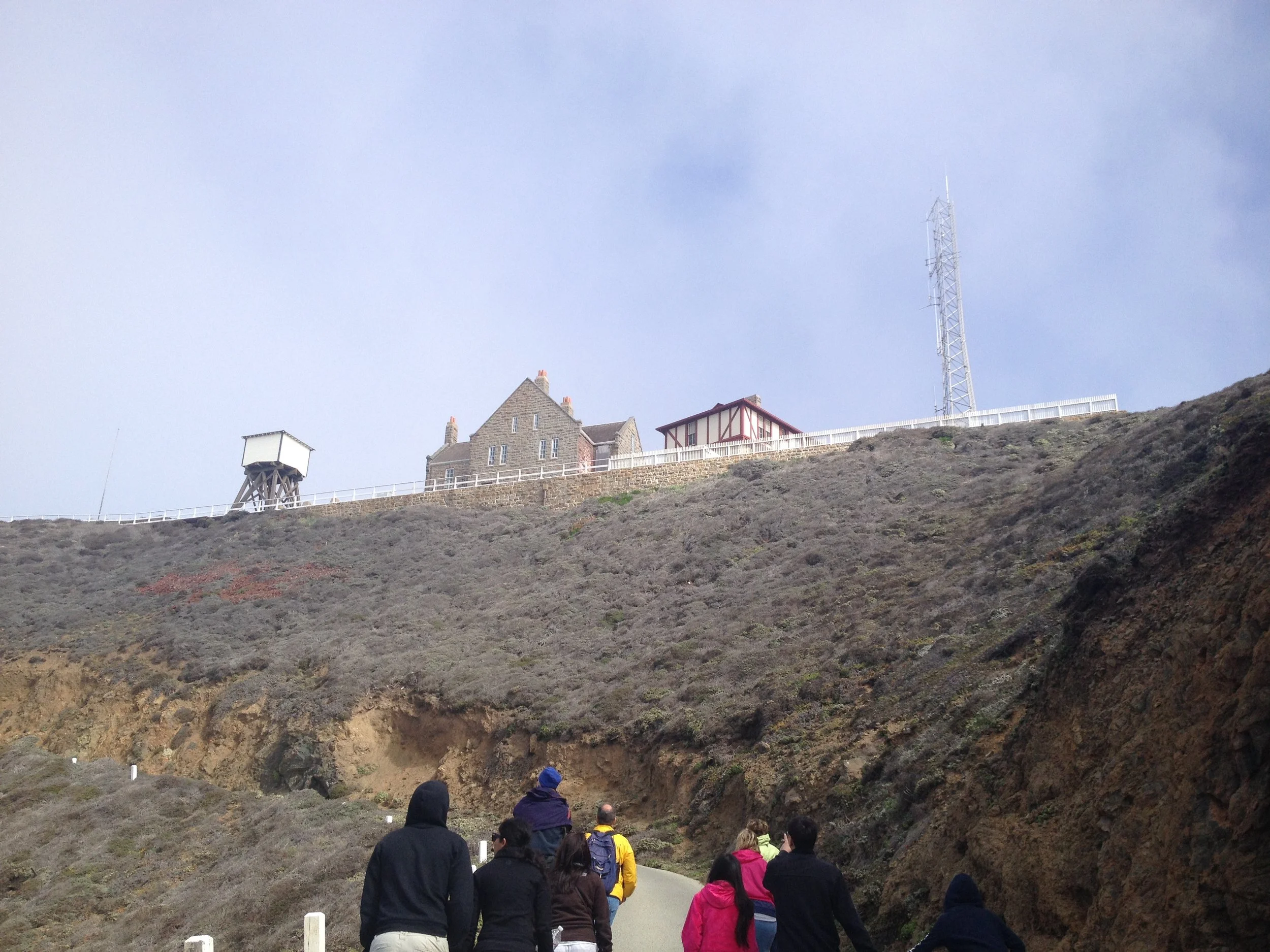 You walk up to the top of the lighthouse which is a breathtaking view once you get there