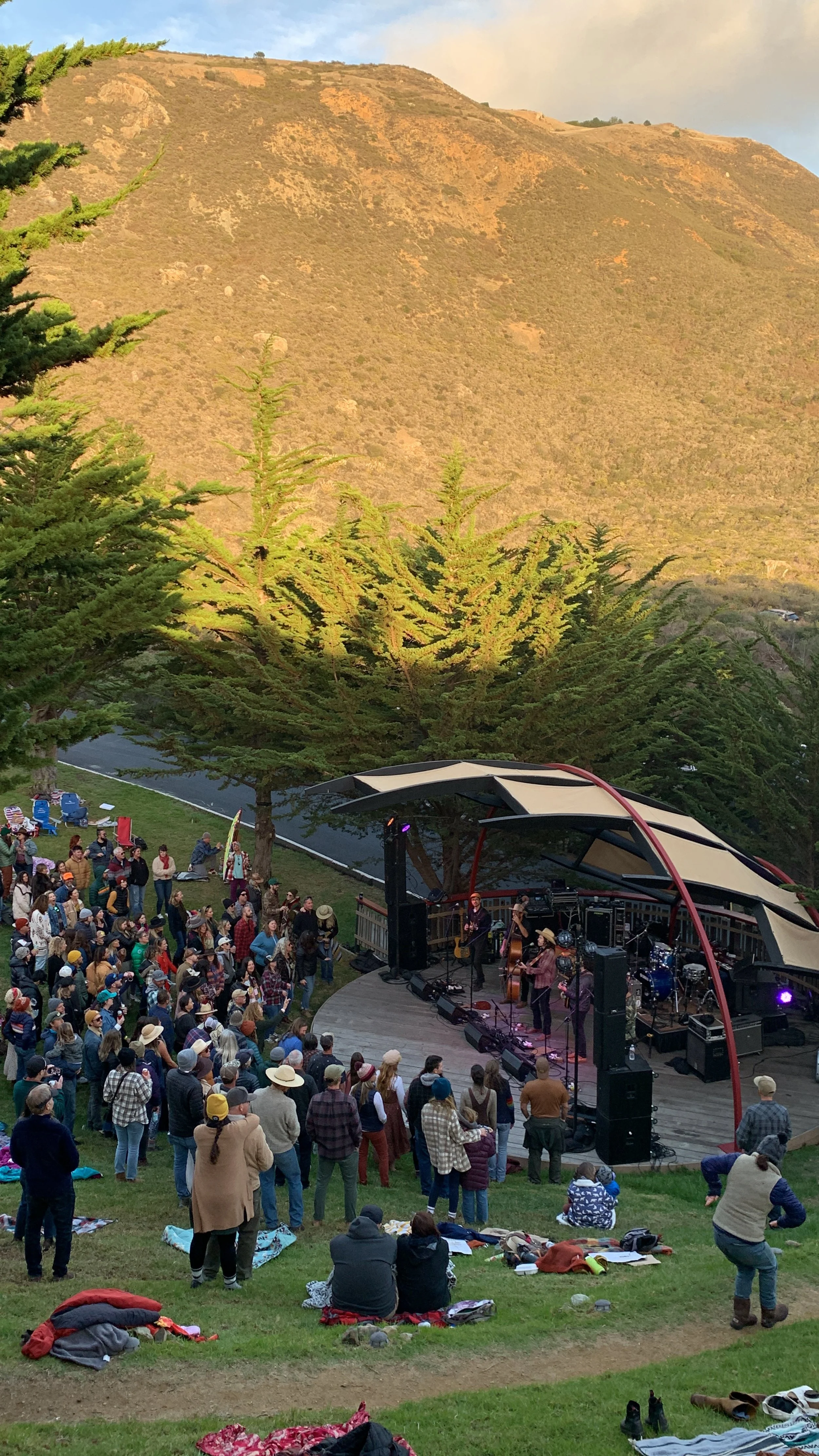 Check for concerts at Treebones. They're great!