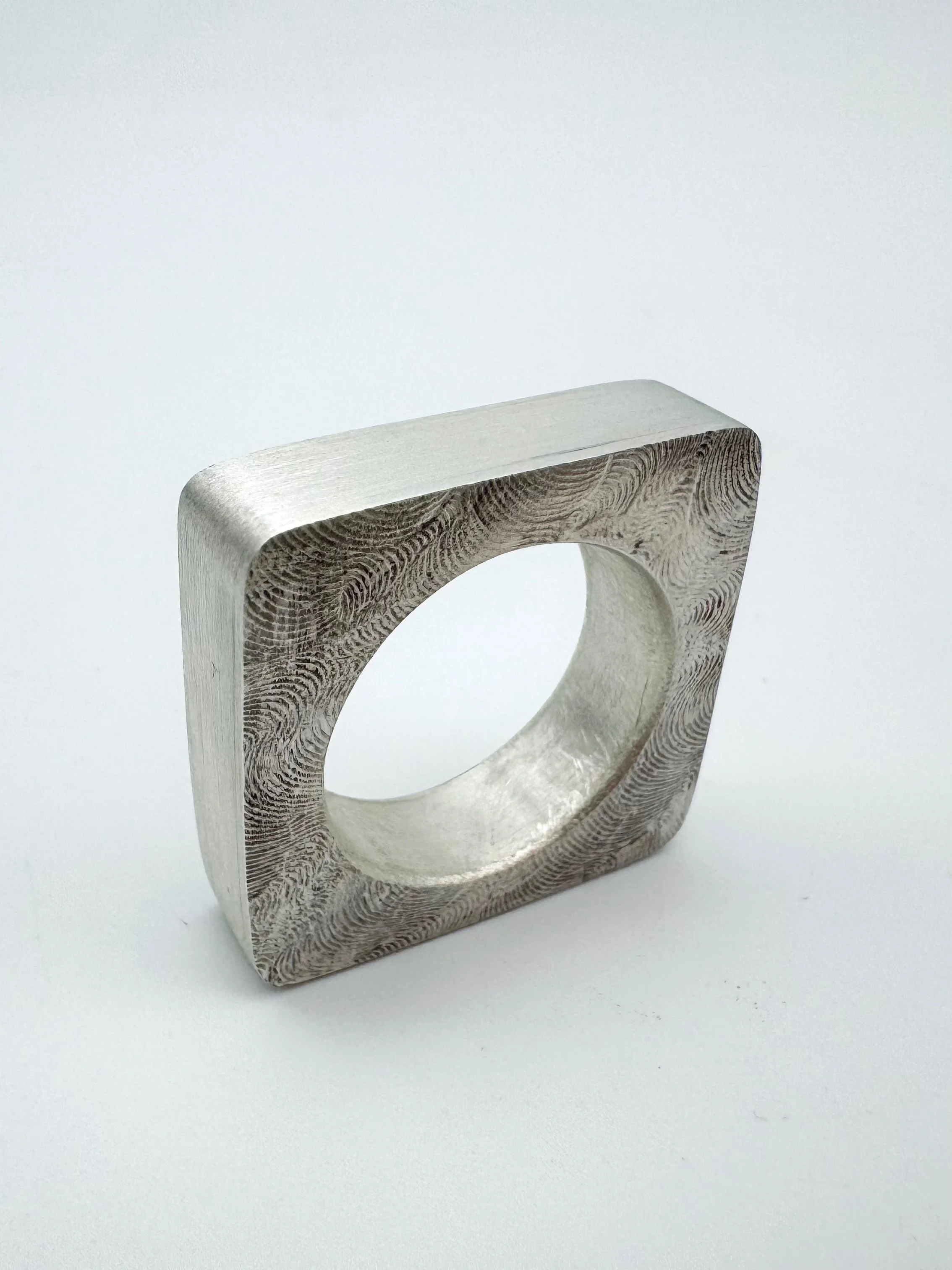 Square Hollow Silver Ring No. 3