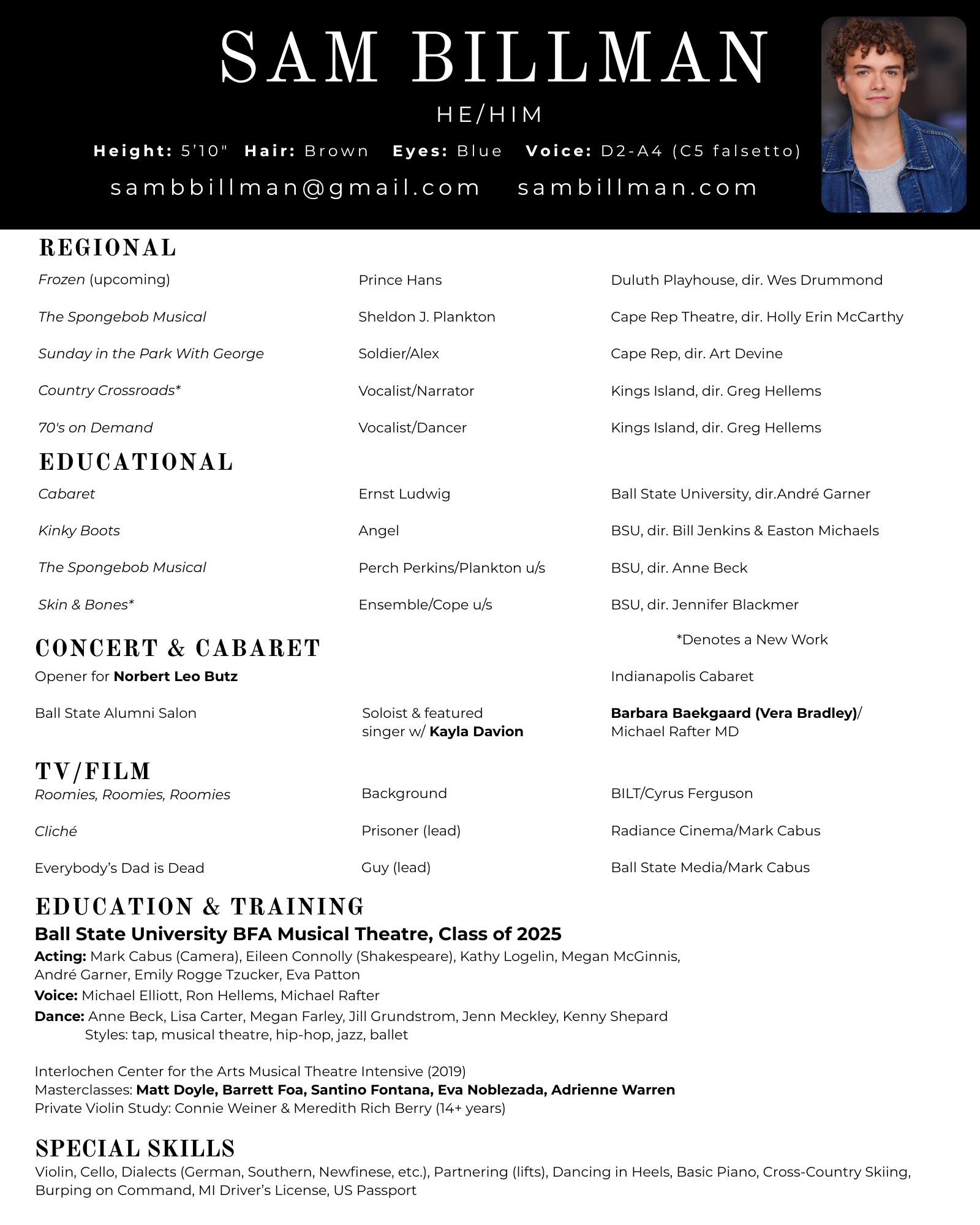 Sam Billman Resume 
