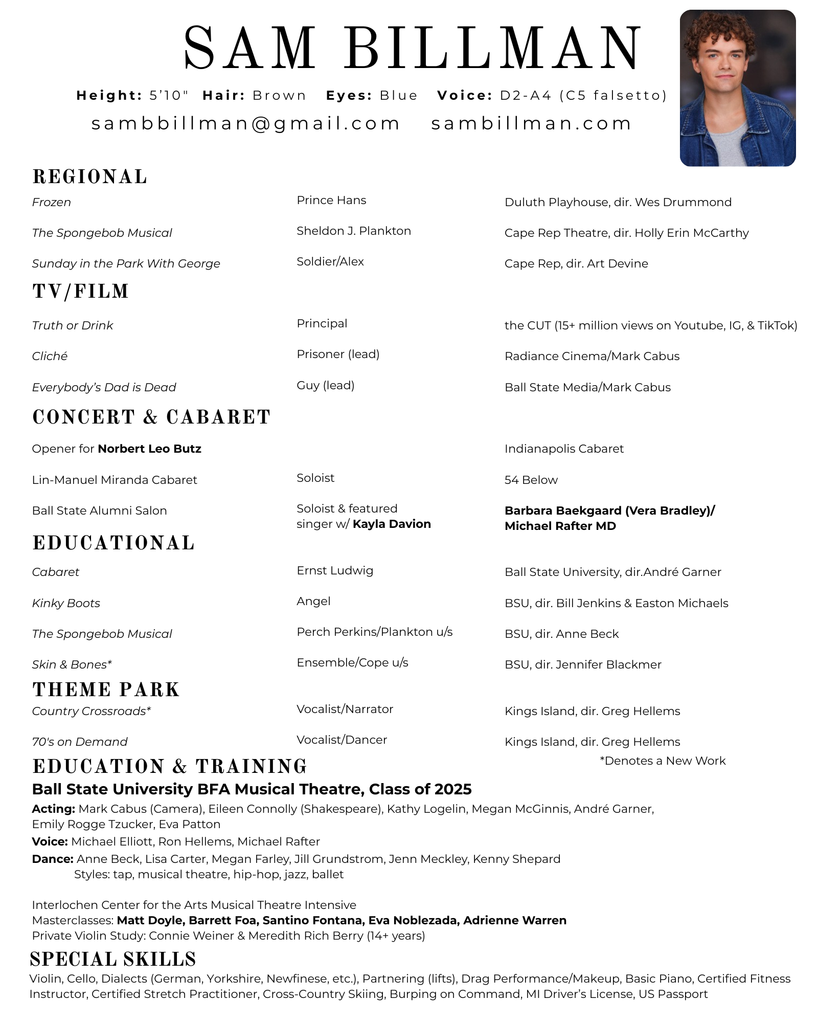 Sam Billman Resume 