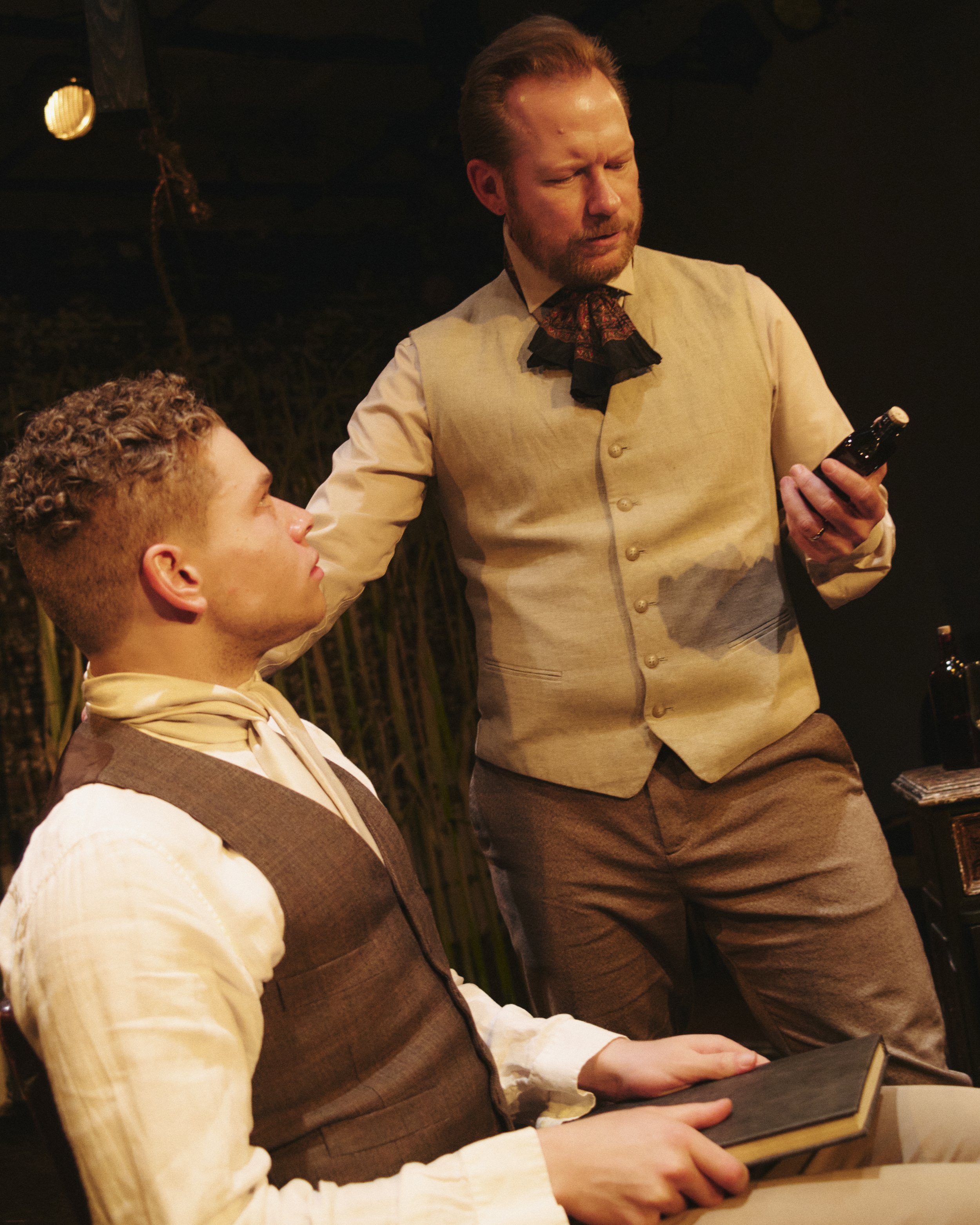 L to R Calaway Swanson and Daniel Shevlin photo by Don Brodie. JACK Developmental Production 2025. (Directed by Raecine Singletary. Produced by Camille Simone Thomas, Jordan Powell, and Renee Harrison) 