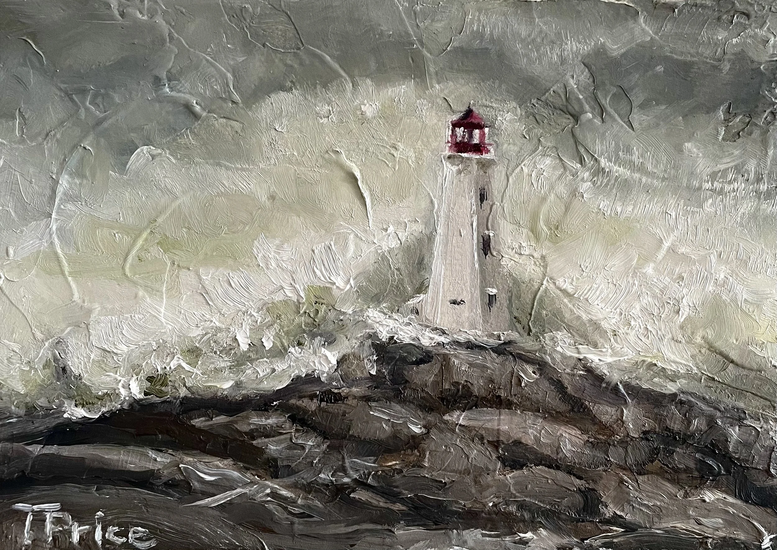 ORIGINAL | Engulfed | OIL ON PANEL | 7" X 5"