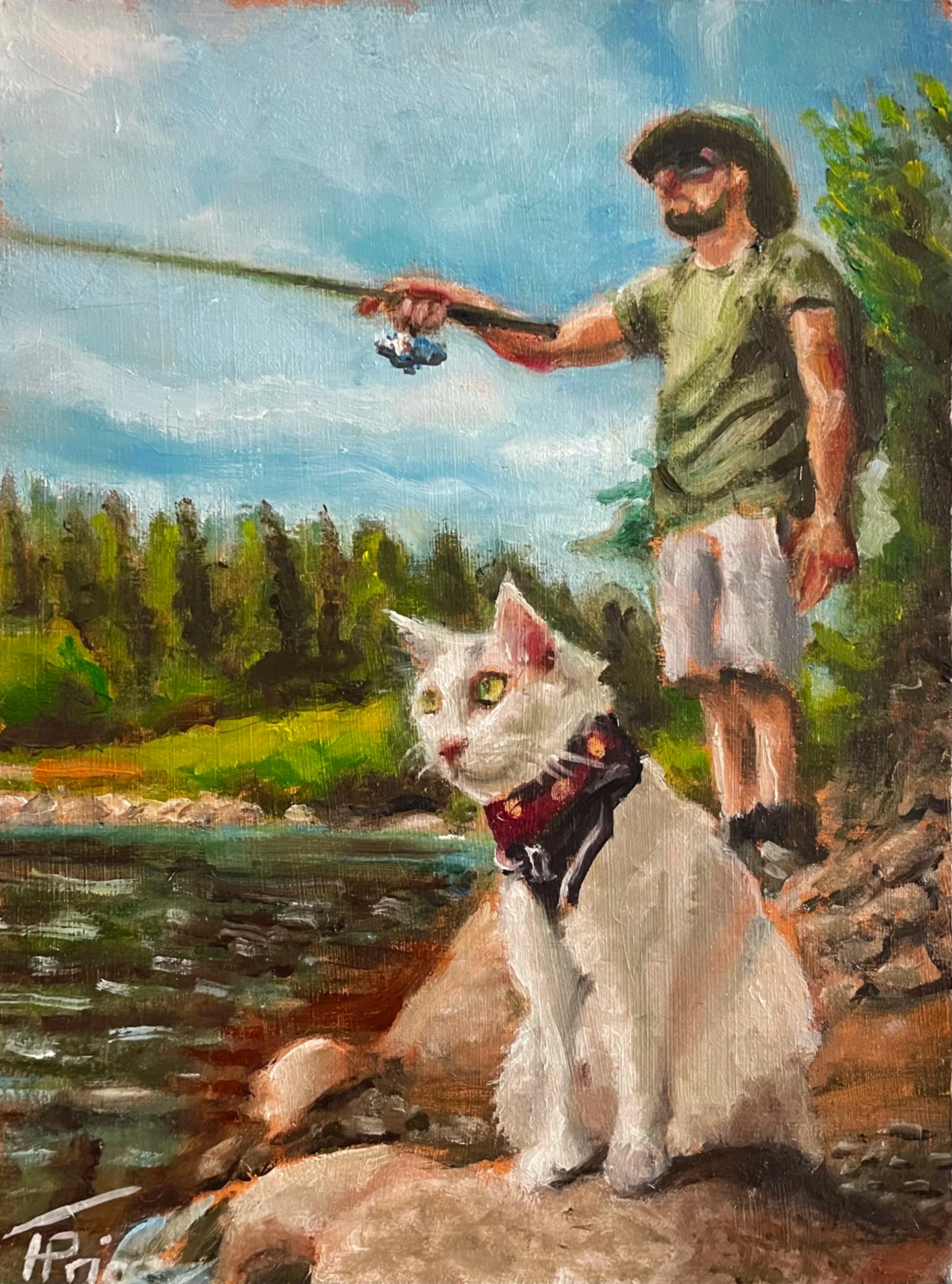 COMMISSION - ORIGINAL | A Day With Albus | Oil on Panel | 7" X 9"
