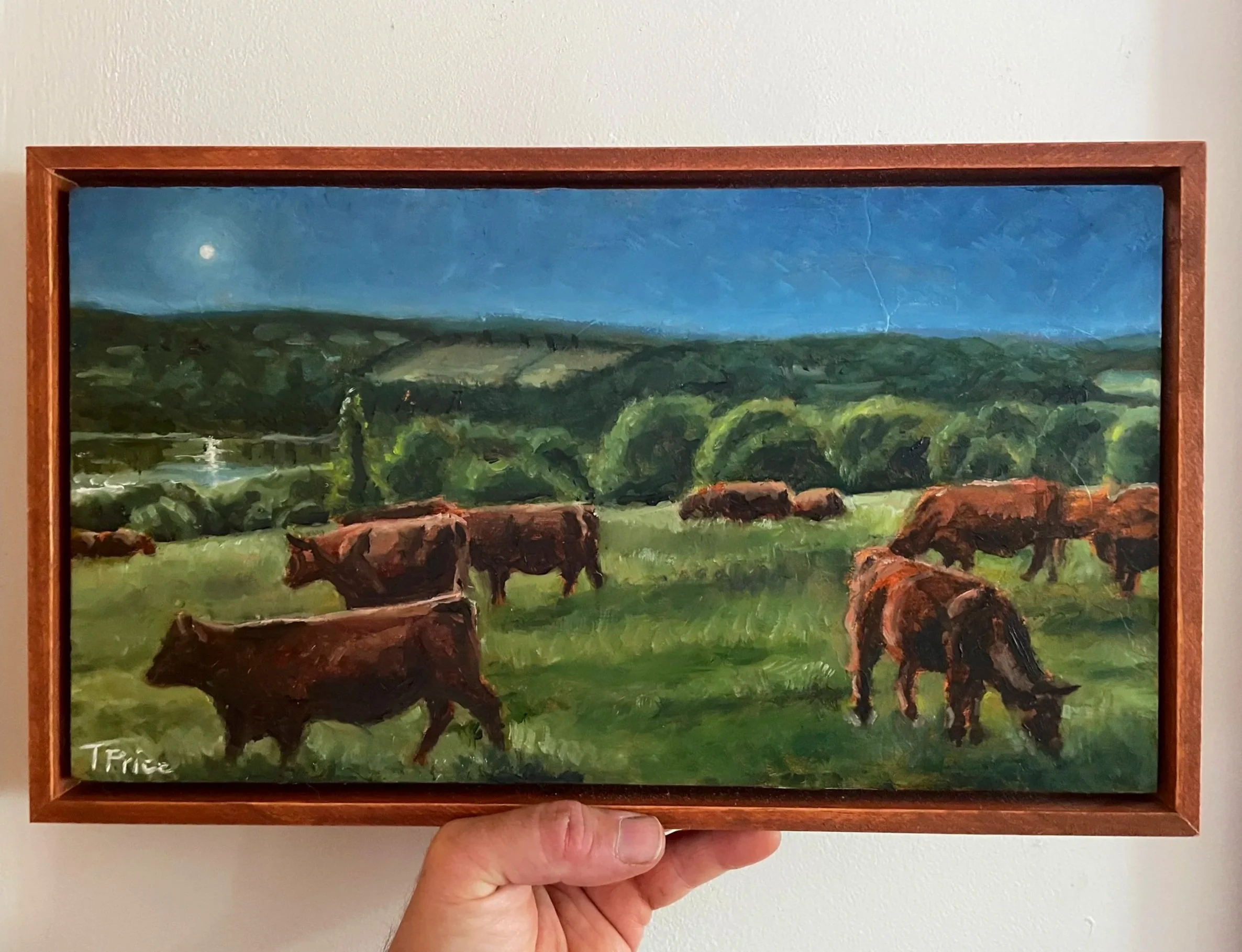 SOLD | ORIGINAL '26 | "Springhill Night #2) | OIL ON PANEL | 8" X 15"