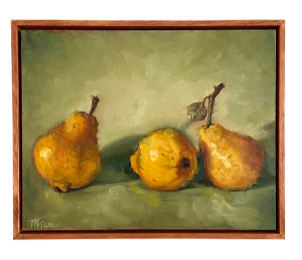 SOLD - ORIGINAL '26 | "Three Pears" | OIL ON PANEL | 11" X 14"