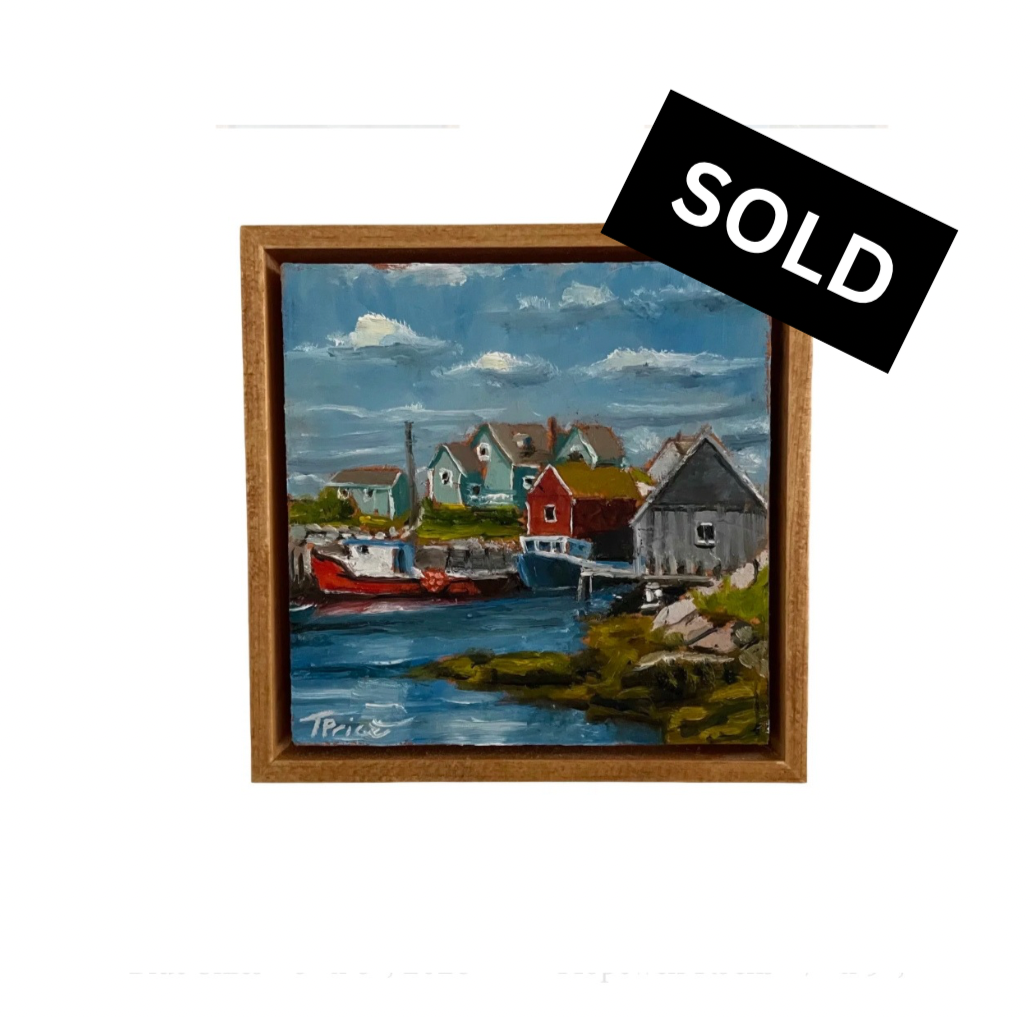 SOLD |  Blue Skies - 6" x 6", 2026 Original Oil, Framed