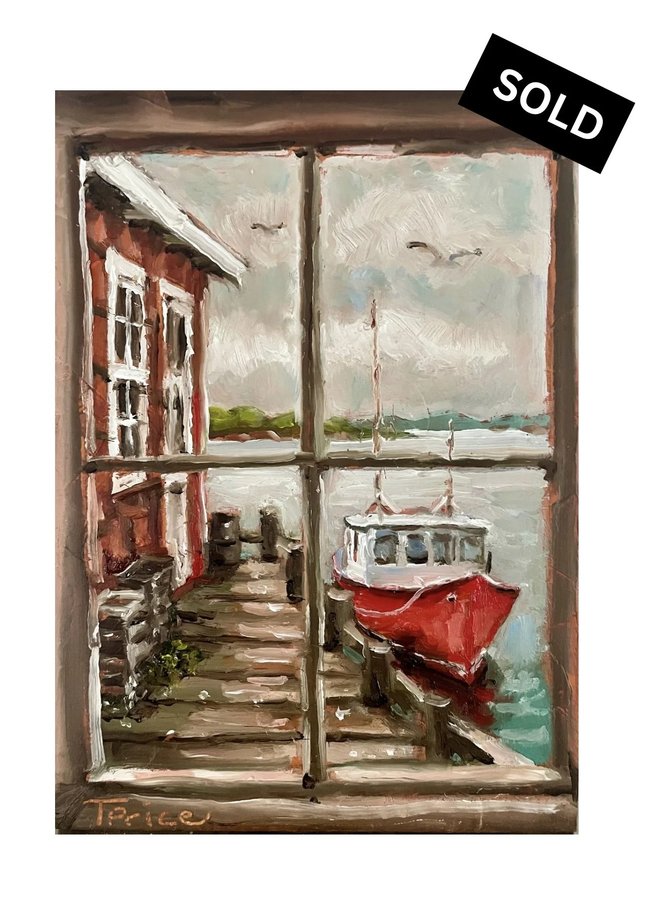 Window Series #2 - 6" x 6", Original Oil, Framed