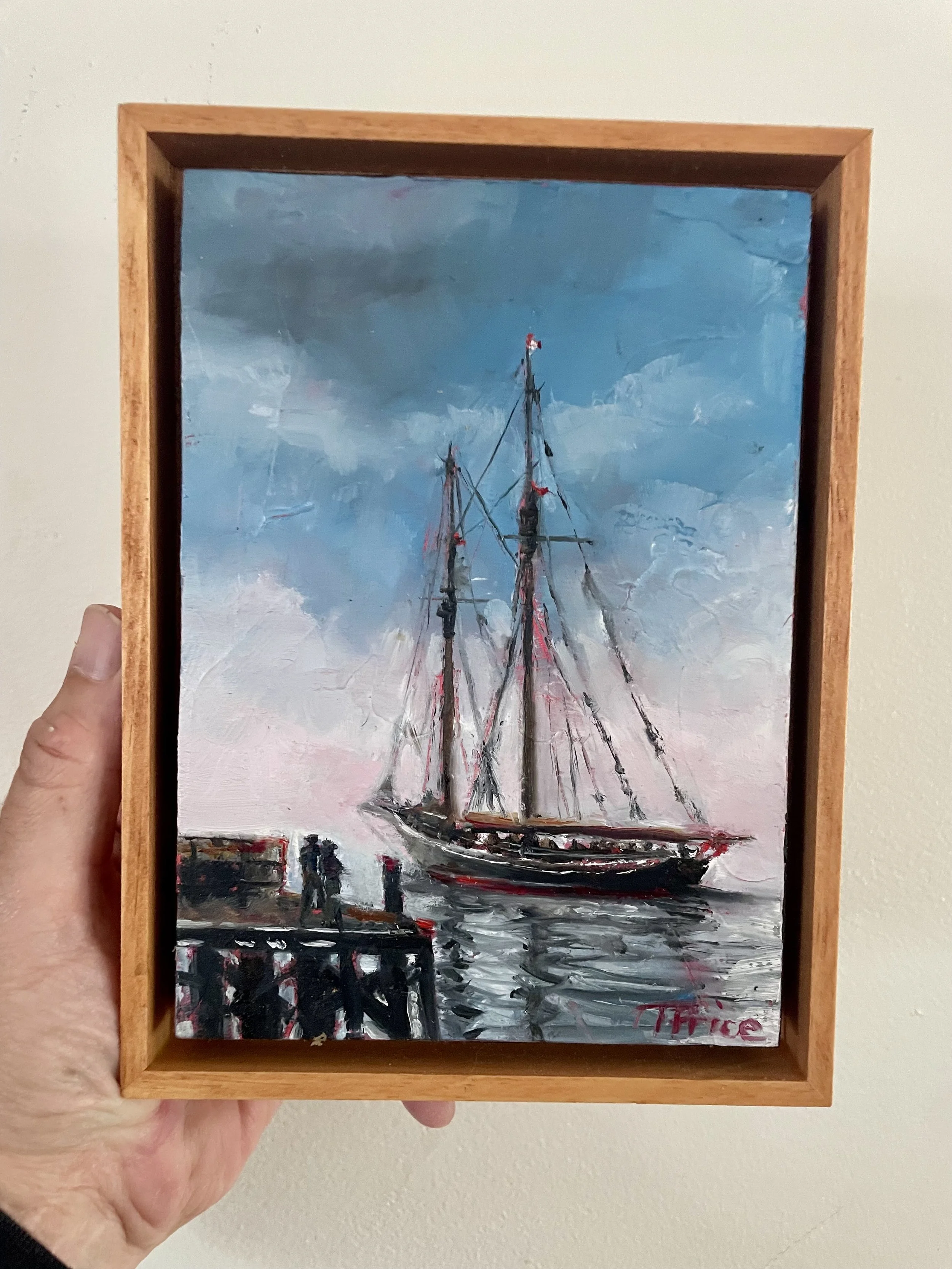 SOLD | ORIGINAL '26 | Harbour Silence | OIL ON PANEL | 5" X 7" (6X8 framed)