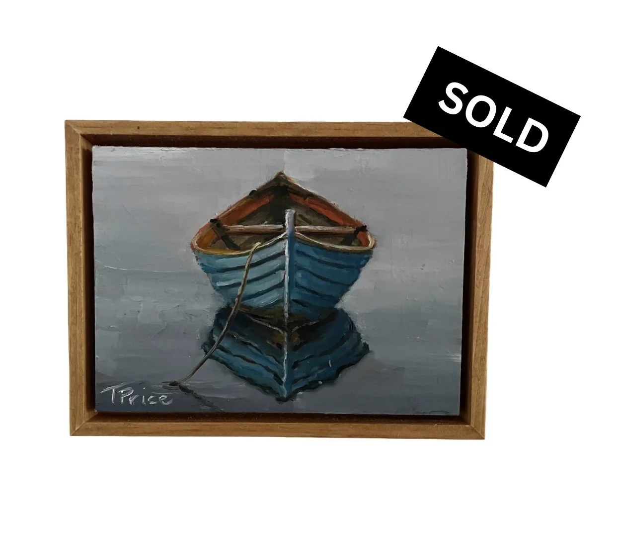 SOLD | Blue Dory - 7" x 5", 2026 Original Oil, Framed