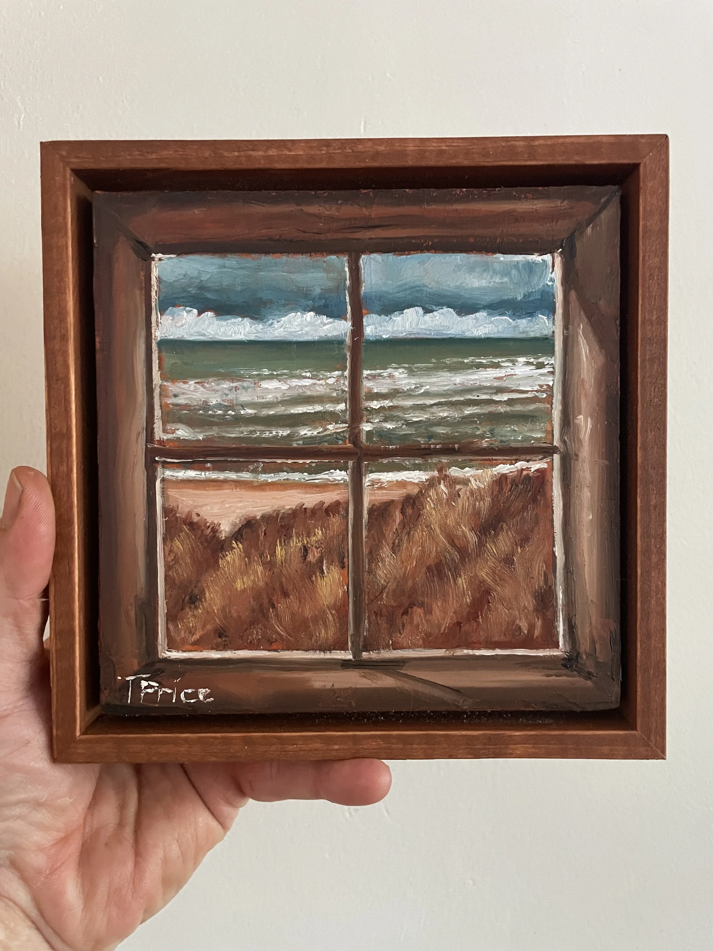 SOLD - ORIGINAL '26 | "Window" Series #14 (PEI view) | OIL ON PANEL | 6" X 6"