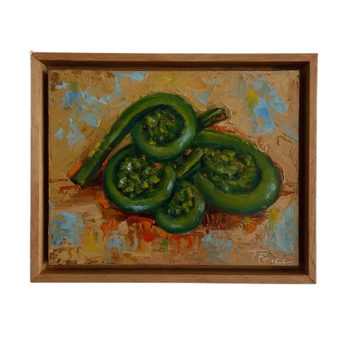 ORIGINAL | Fiddleheads 2026 | OIL ON PANEL | 10" X 8"