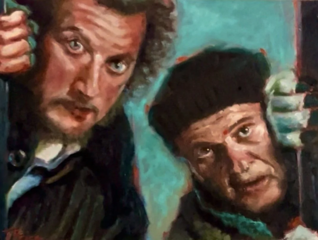 COMMISSION - ORIGINAL | Wet Bandits II | OIL ON PANEL | 10" X 8"