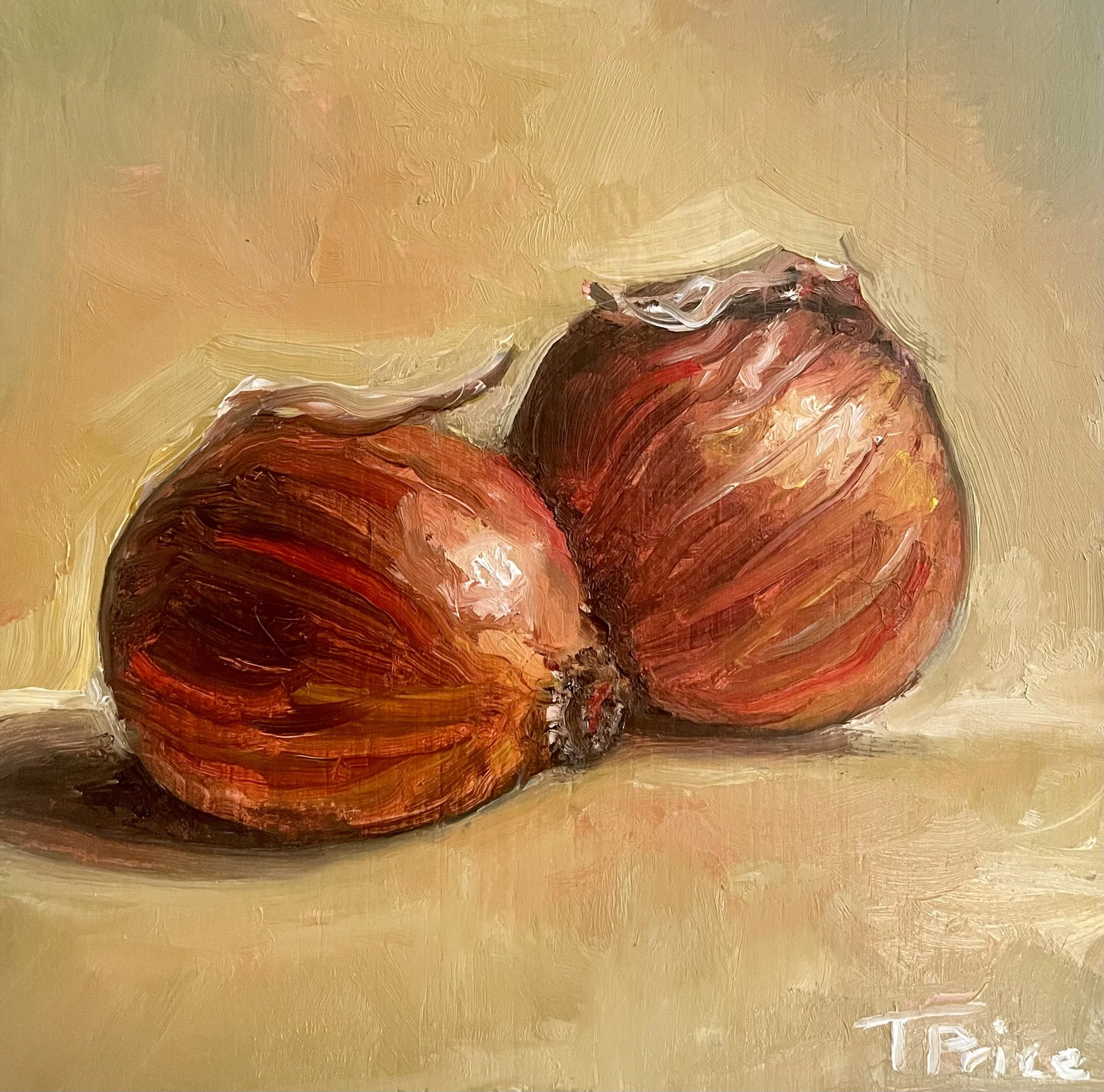 ORIGINAL '26 | Onions | OIL ON PANEL | 6" X 6"