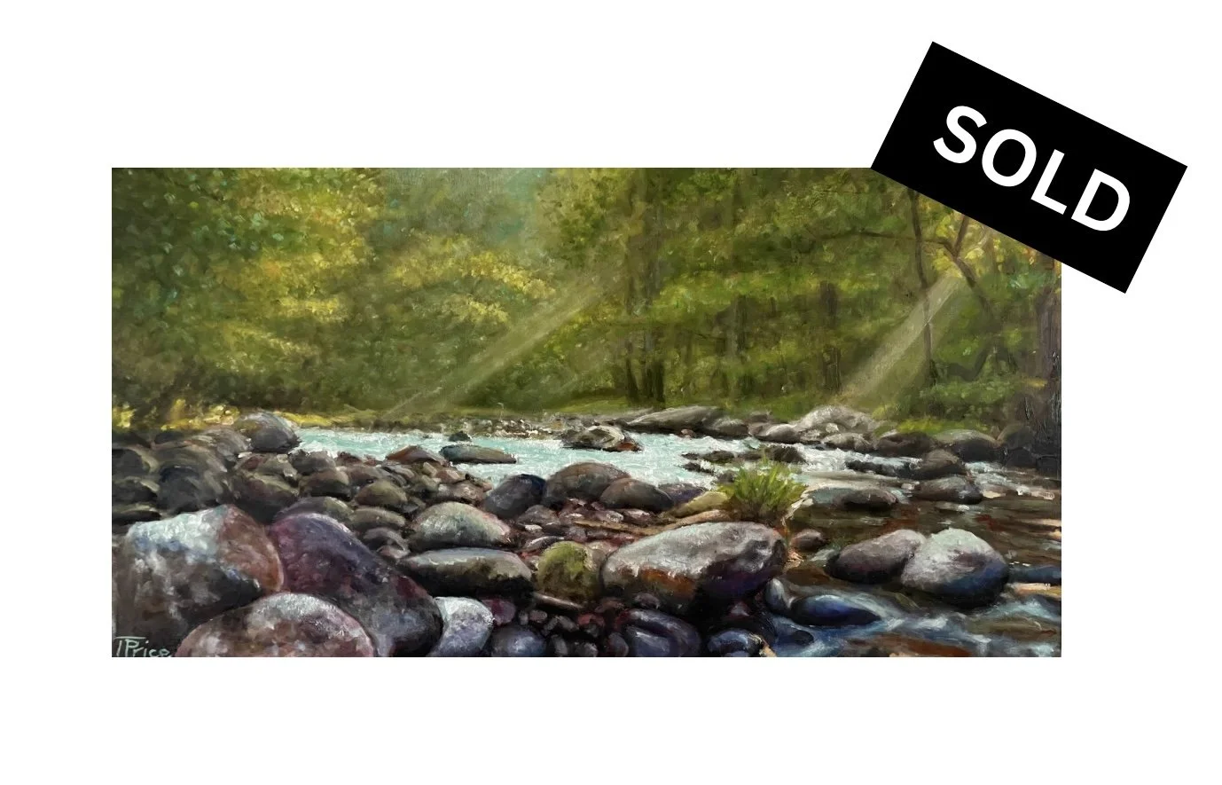SOLD | ORIGINAL '26 | Not Just A Stream | OIL ON PANEL | 26" X 14"